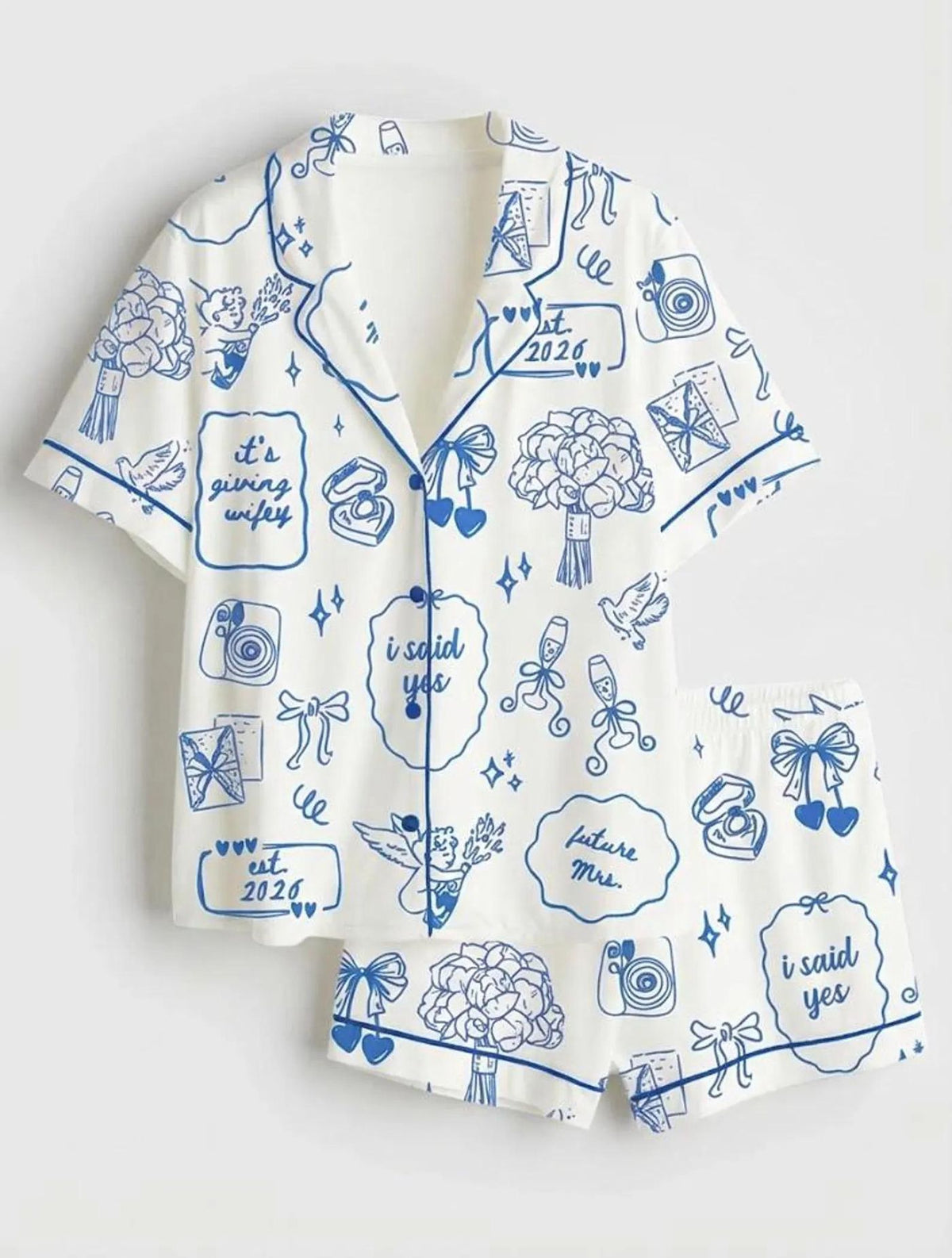 2026 Future Mrs Pajamas Satin PJ Set Engagement Gift