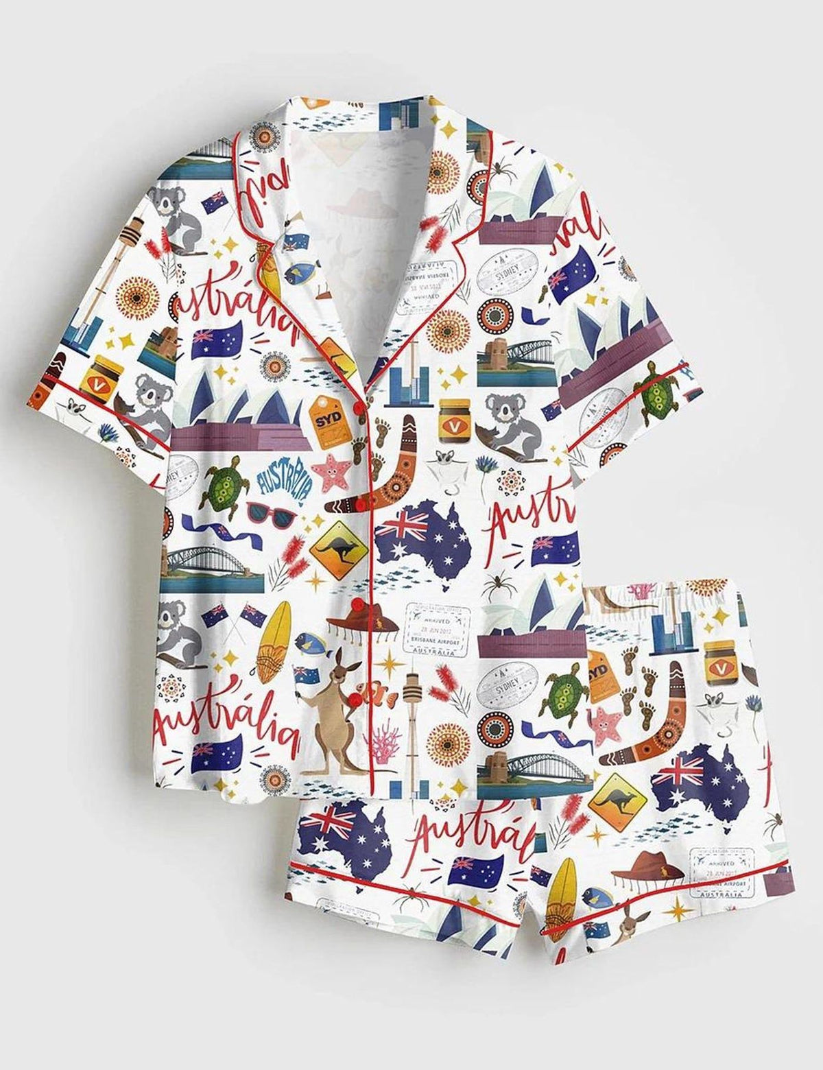 Australia Vacation Pajamas Women Set Sydney Travel PJs Souvenir Gift