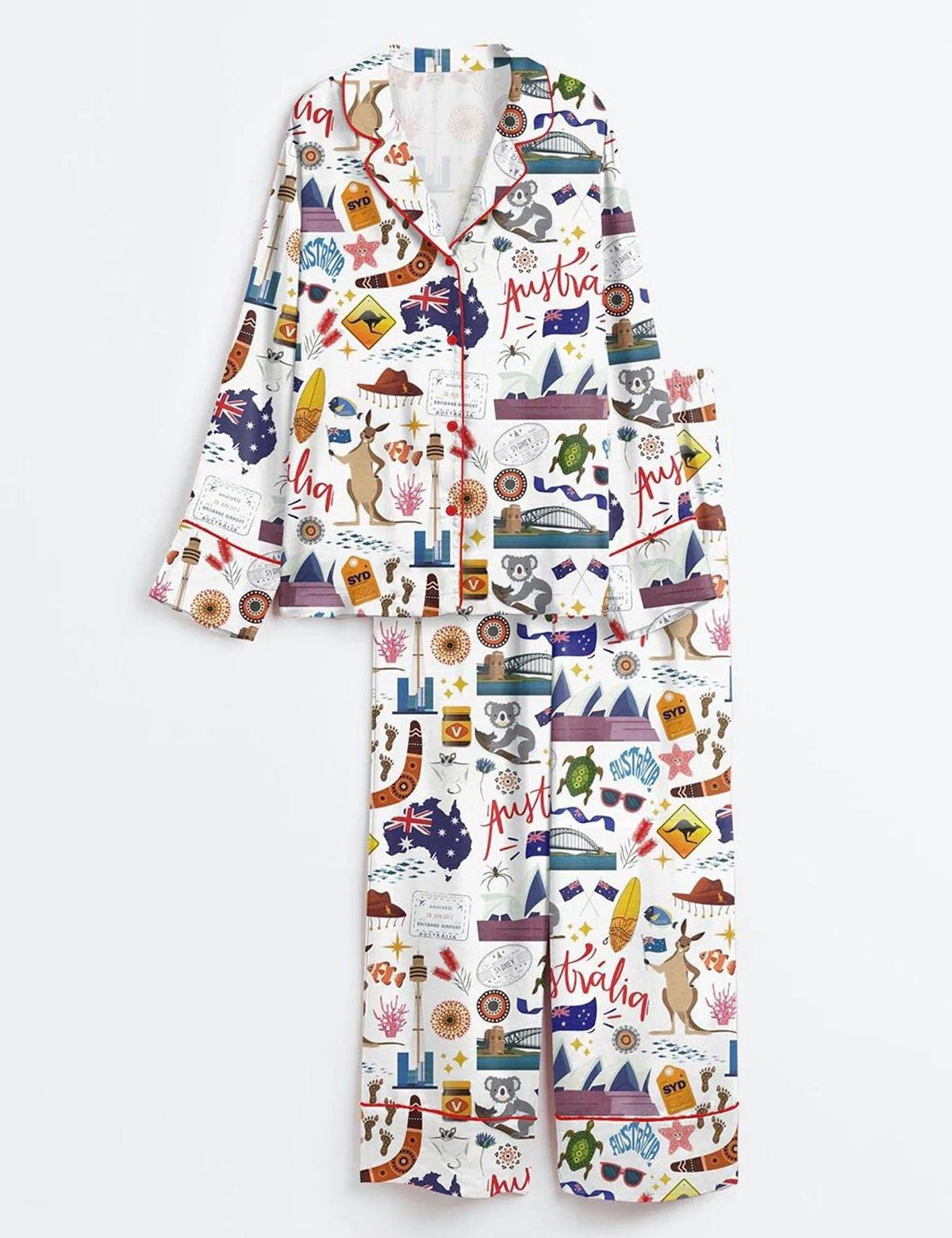 Australia Vacation Pajamas Women Set Sydney Travel PJs Souvenir Gift