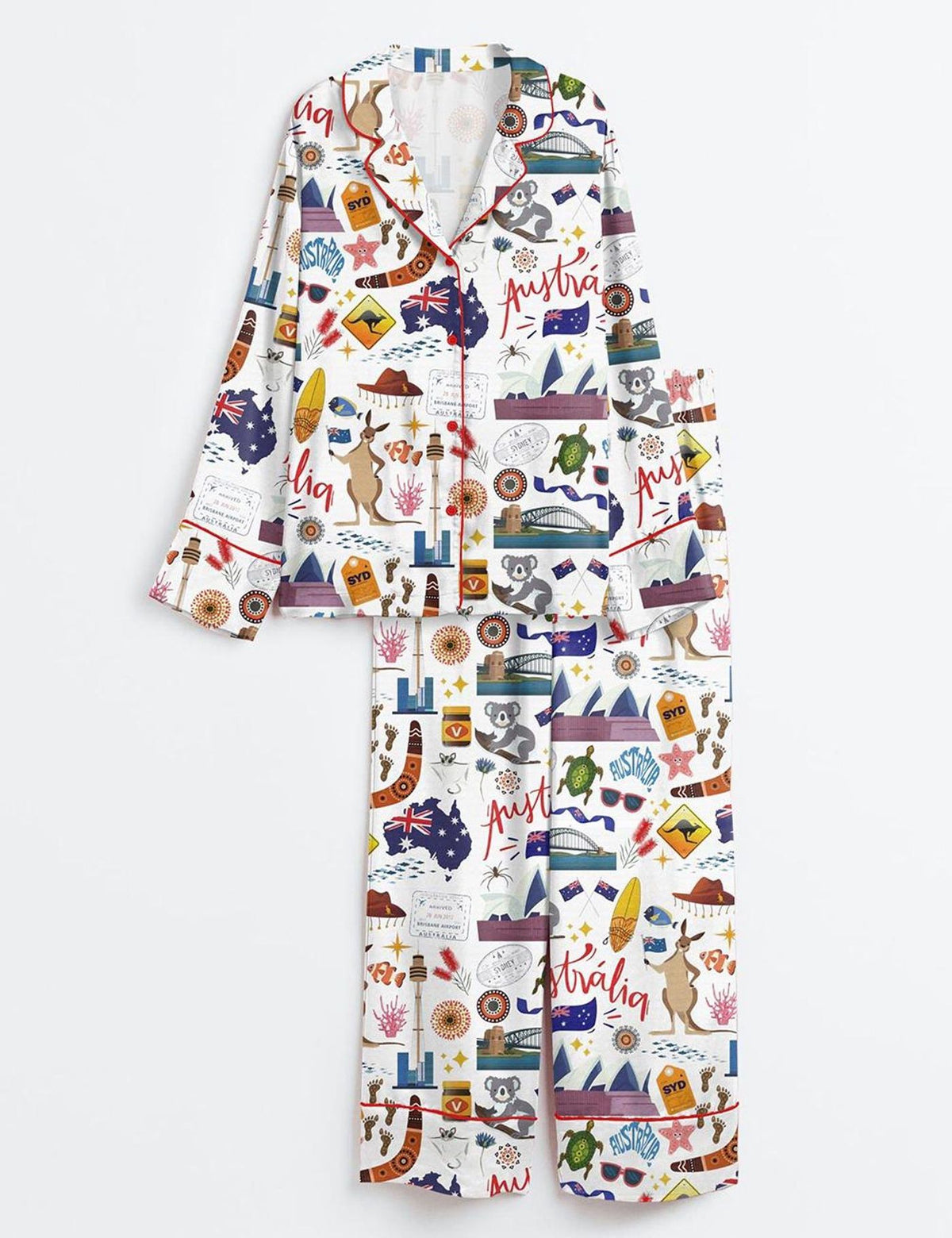 Australia Vacation Pajamas Women Set Sydney Travel PJs Souvenir Gift