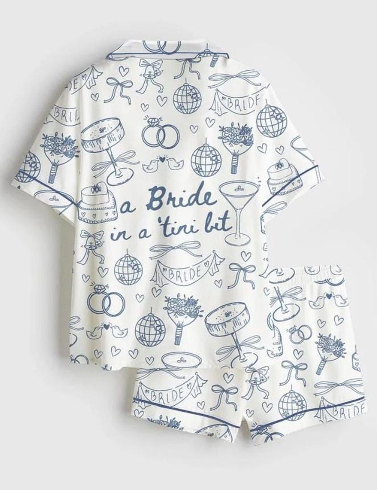Bachelorette Pajamas Set: Bride Pjs for Bridal Party Martini Disco Pyjamas - Perfect Bachelorette Gift