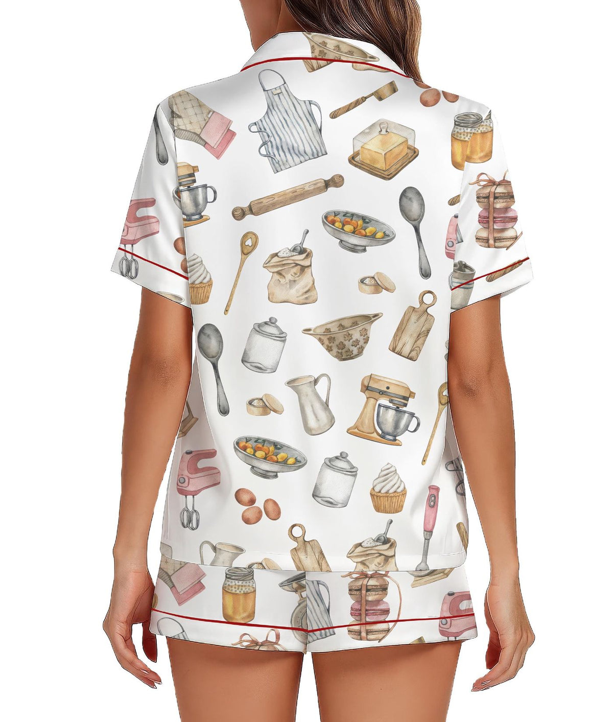 Baking Pajama Set for Women - Chef Sleepwear for Baker Gift