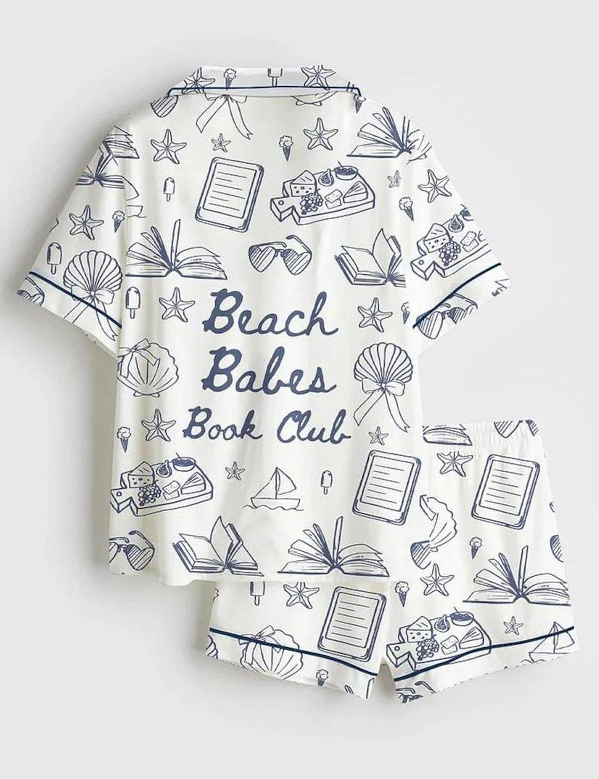 Beach Book Club Pajamas Women Coastal Reader Summer Sleepwear