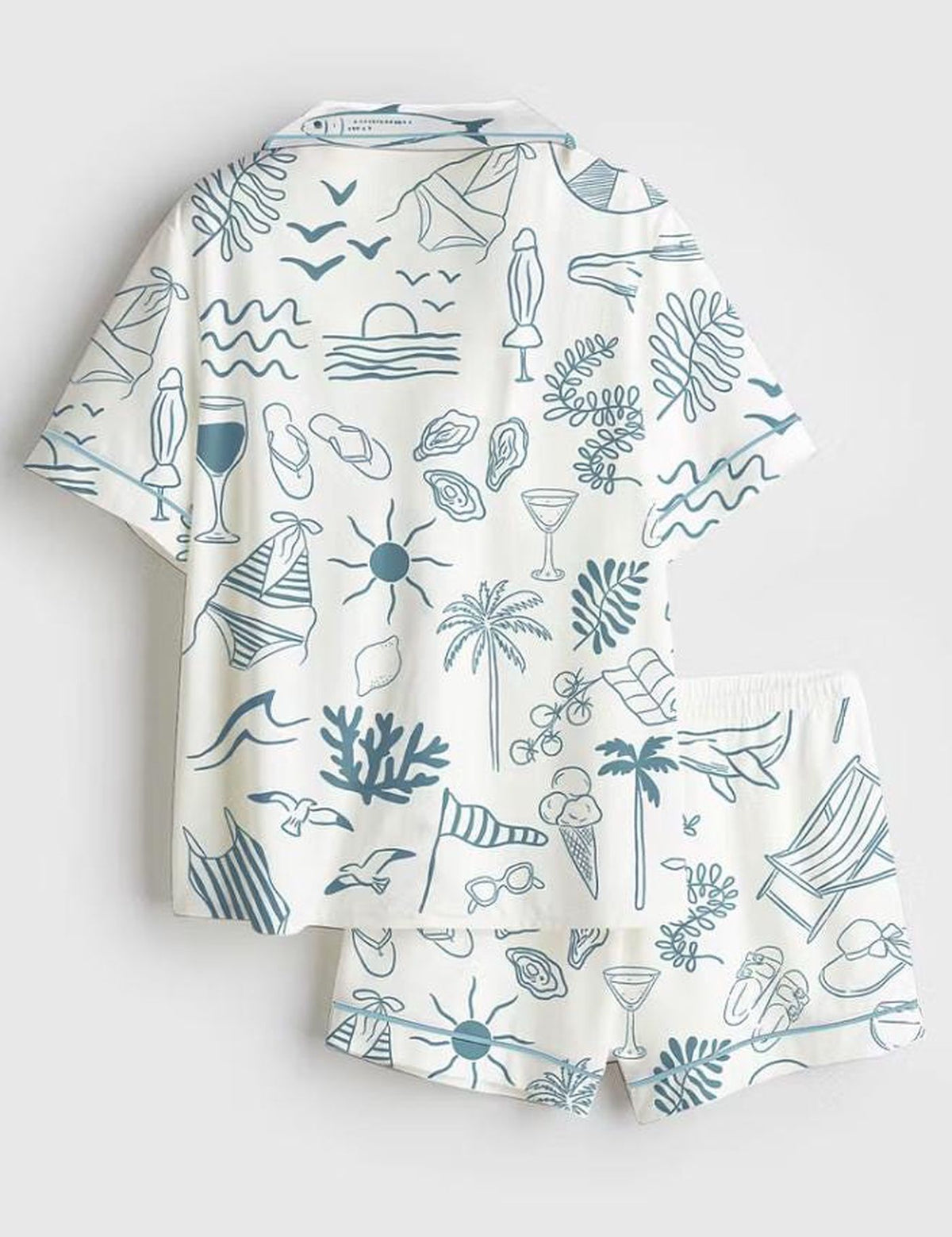 Beach Print Loungewear: Tropical Vacation Outfit Gift for Her - Perfect Summer Sleepwear & Bridesmaid Beach Trip Attire