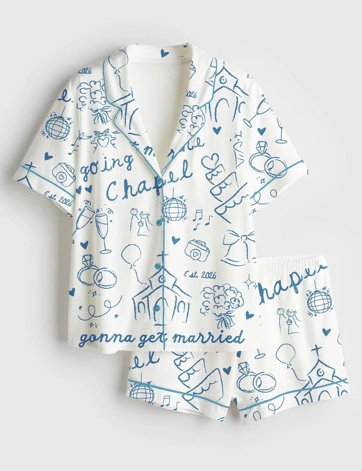 Bride Est 2026 Pajamas: Wedding Party Satin Sleepwear Gift