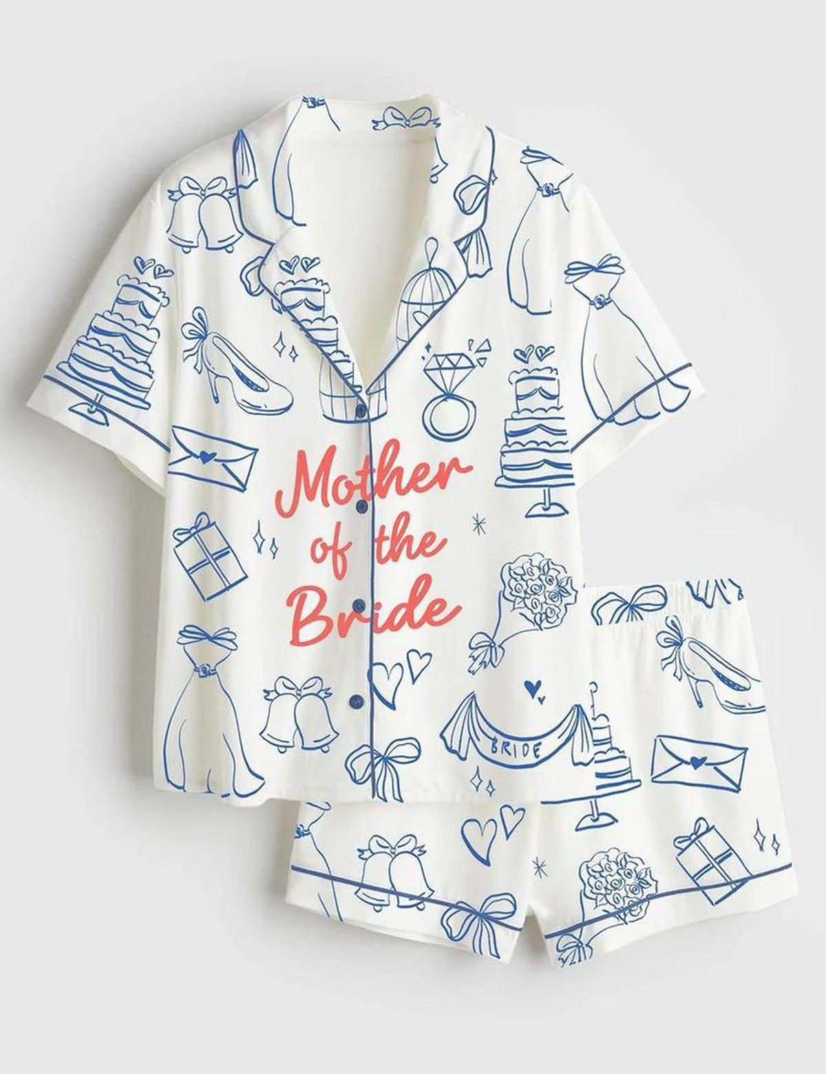 Bride Pajama Set Bridal Shower Wedding Sleepwear Gift