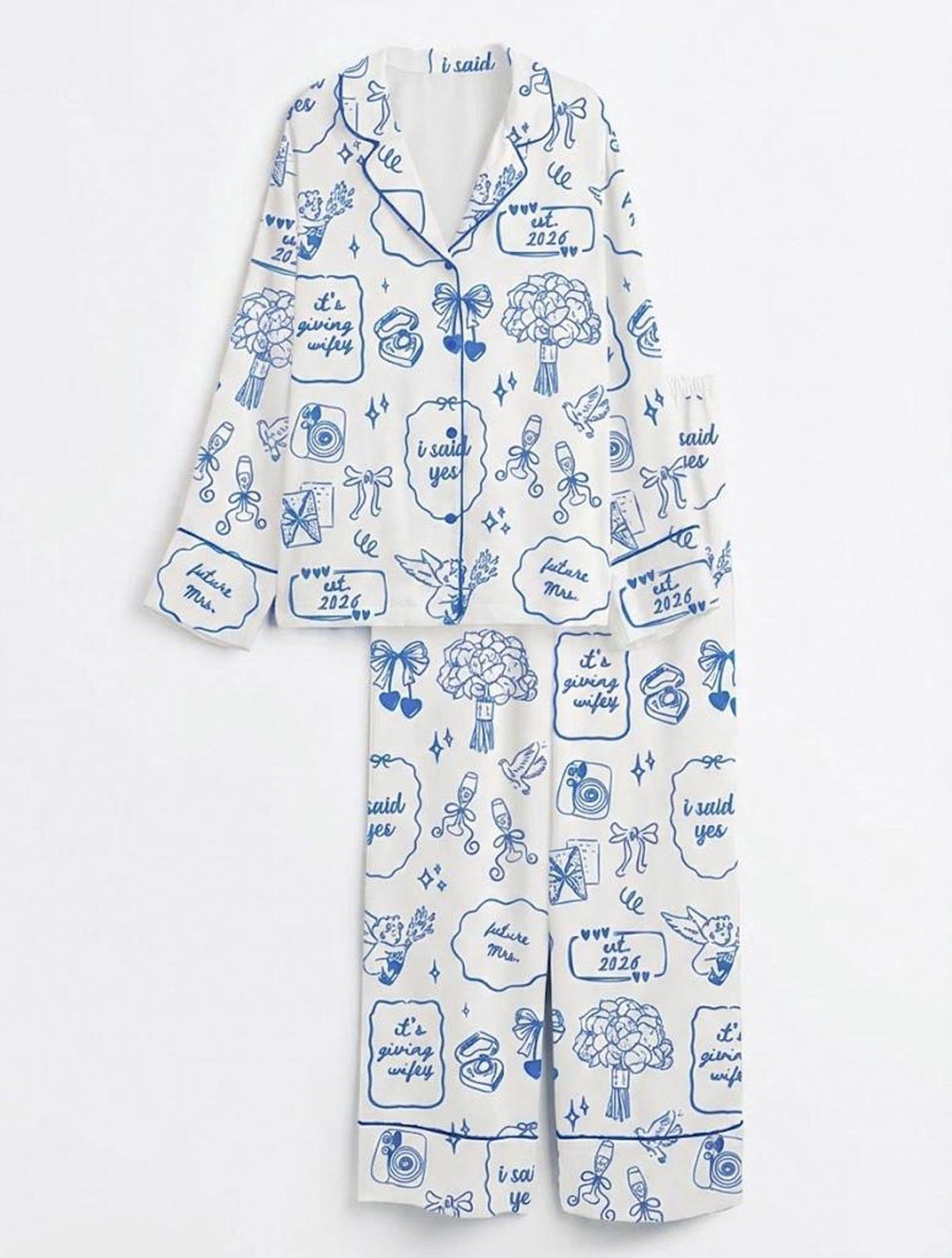 Bride Pajamas Set Future Mrs Sleepwear Bridal Shower Engagement Women