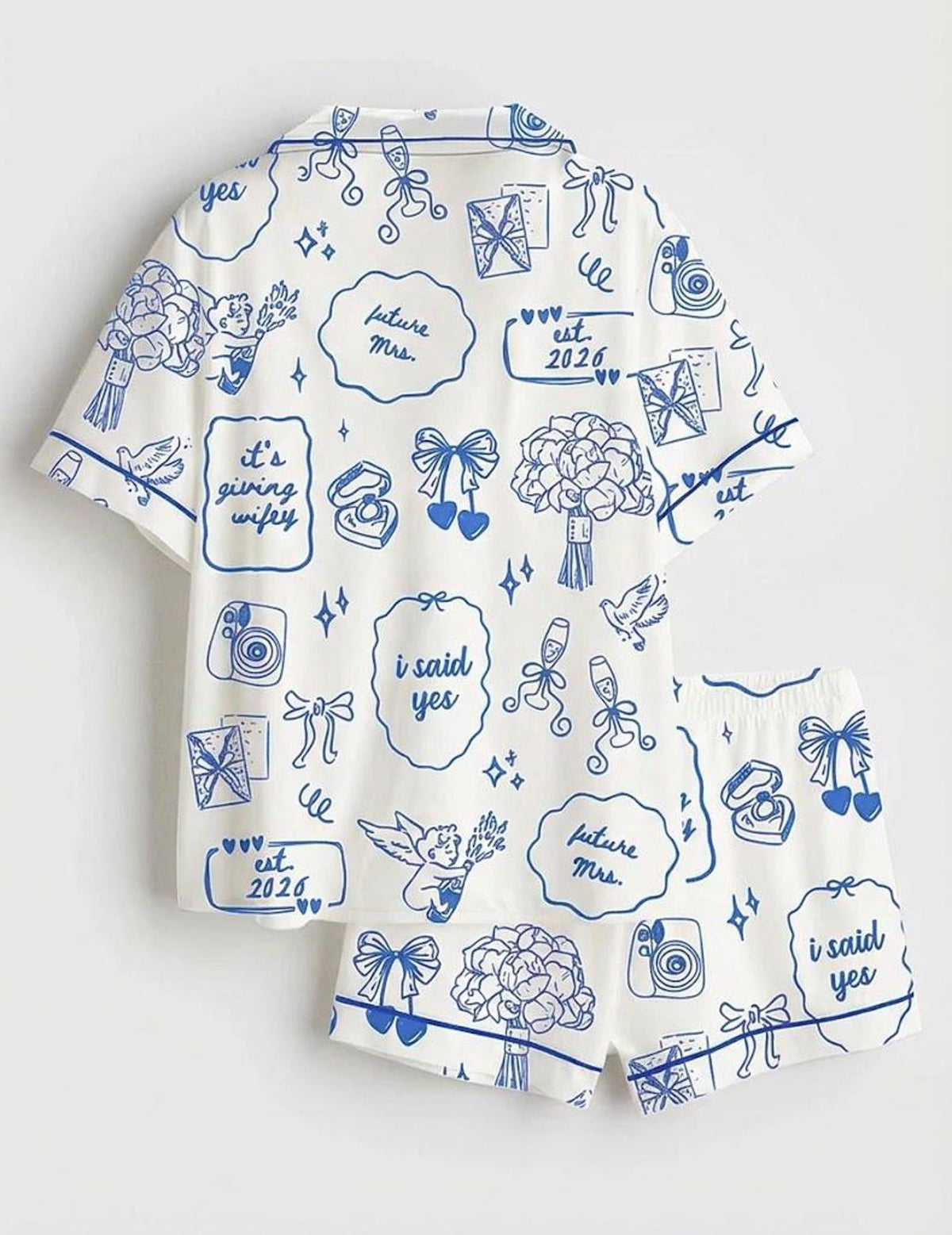 Bride Pajamas Set Future Mrs Sleepwear Bridal Shower Engagement Women