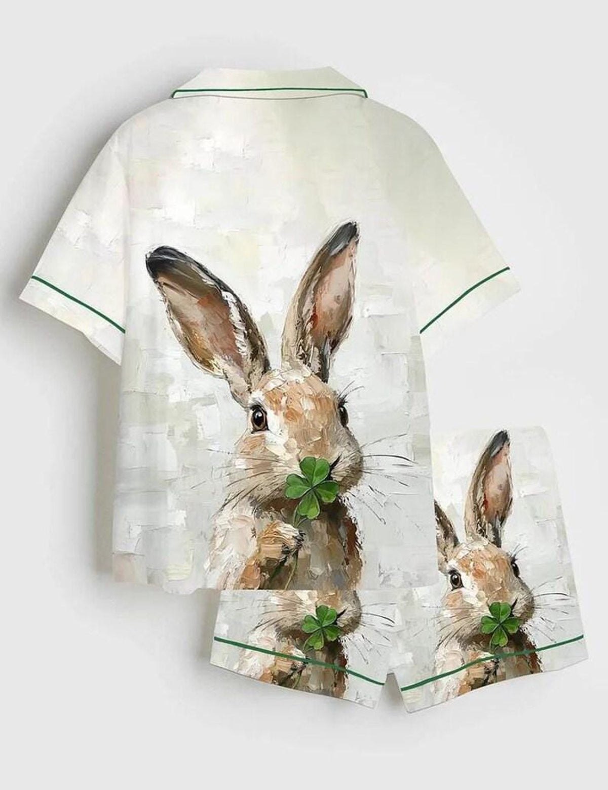 Bunny Pajama Set Women Rabbit Lover Cute Gift Her