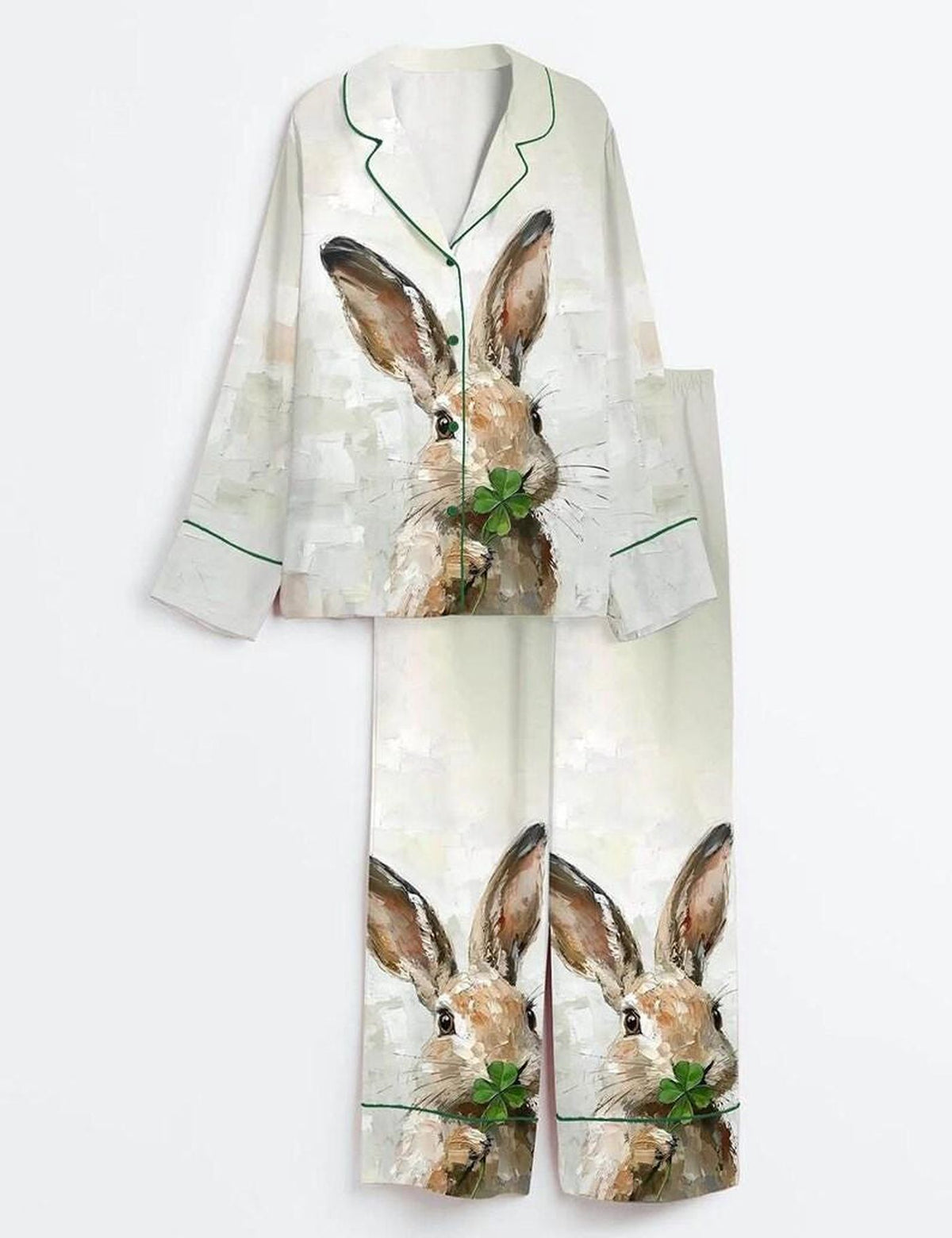 Bunny Pajama Set Women Rabbit Lover Cute Gift Her