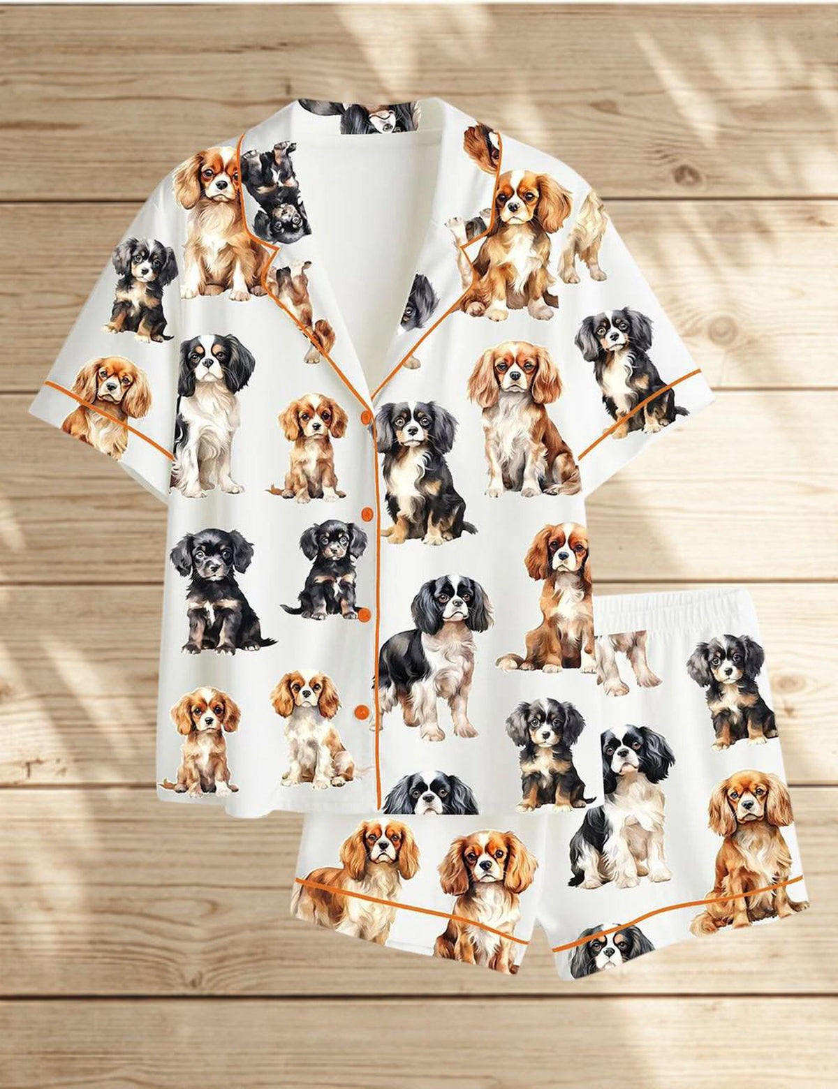Cavalier King Charles Spaniel Women s Satin Pajama Set - Dog Lover Gift
