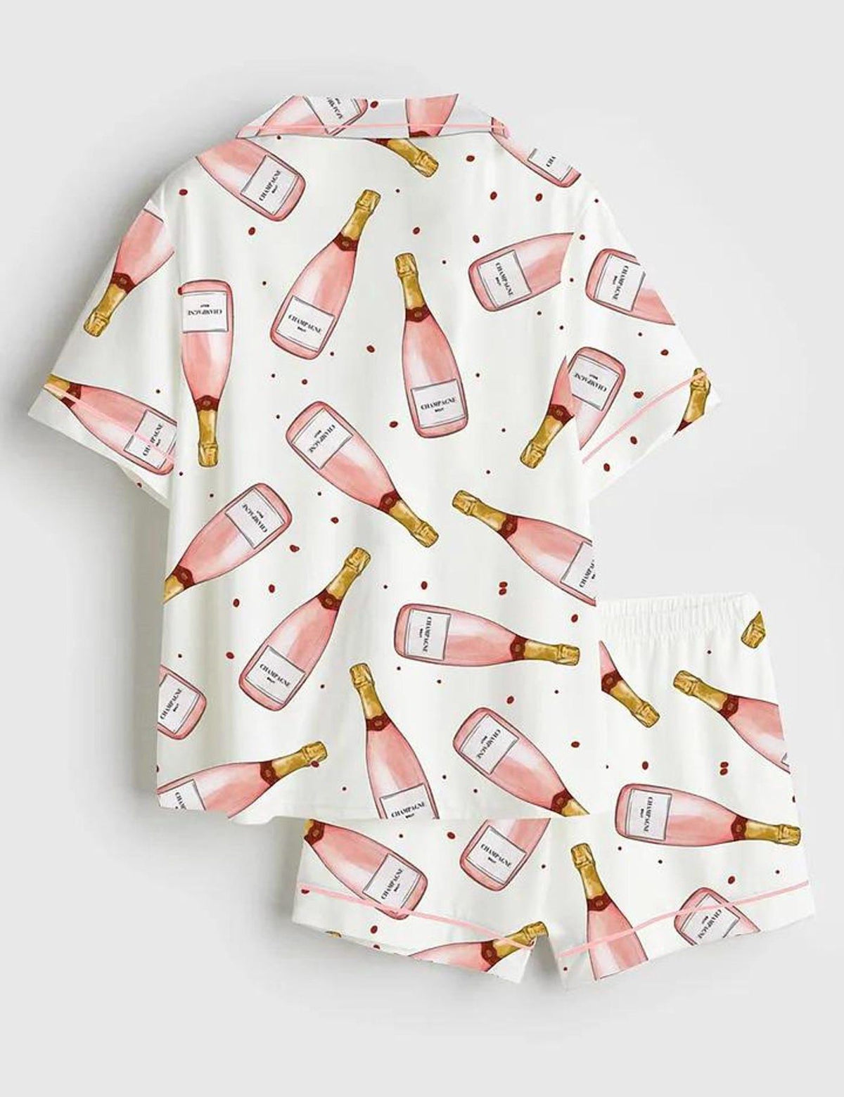 Champagne Pajama Set Women Pink Girls Trip Vacation Gift Her