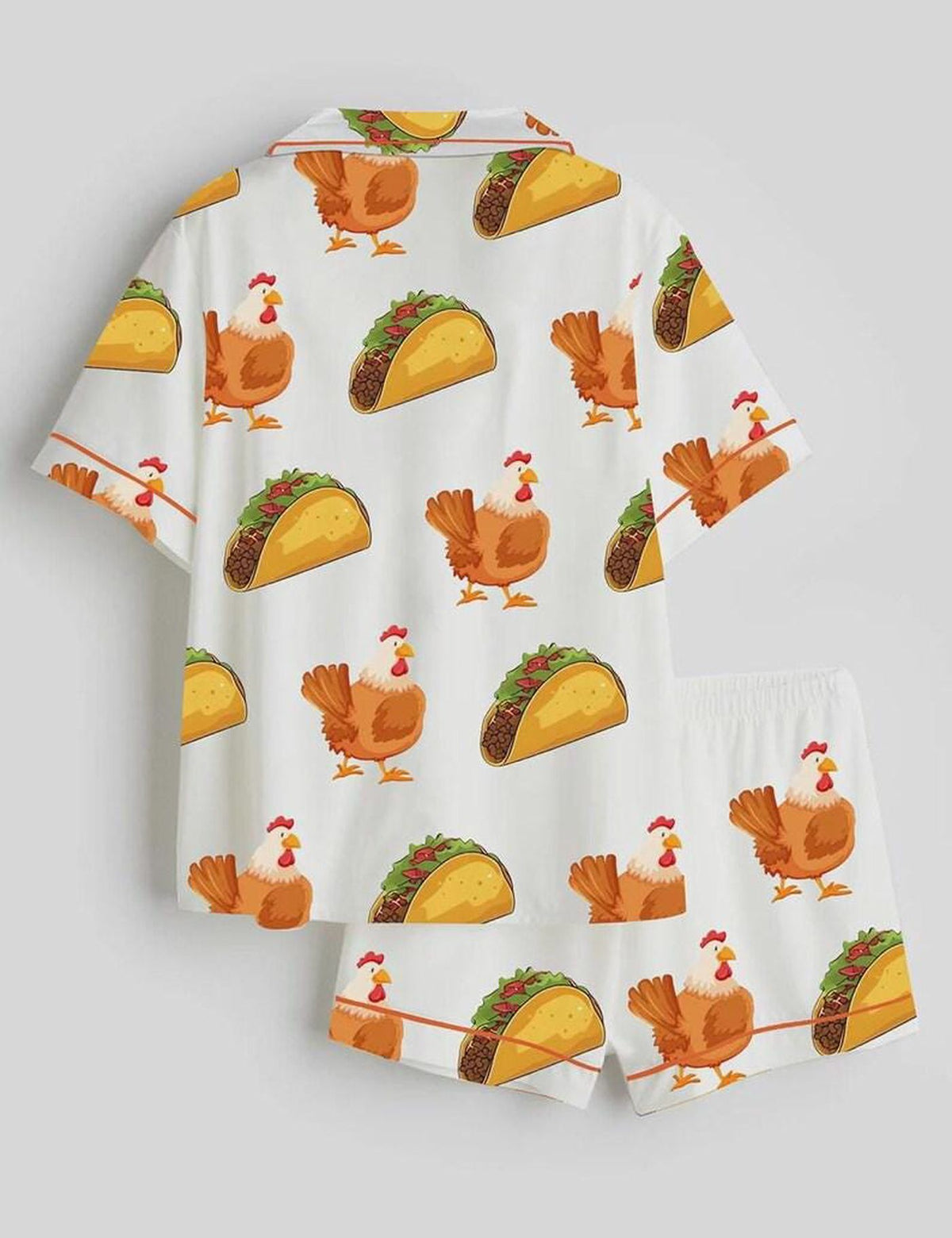 Chicken Taco Women s Pajama Set Funny Food Sleepwear Taco Lover Gift