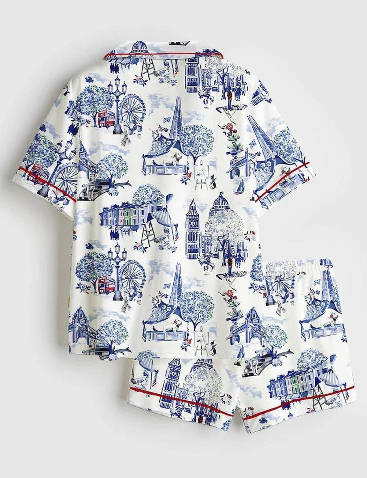 Christmas in London Pajama Set Women Xmas Gift