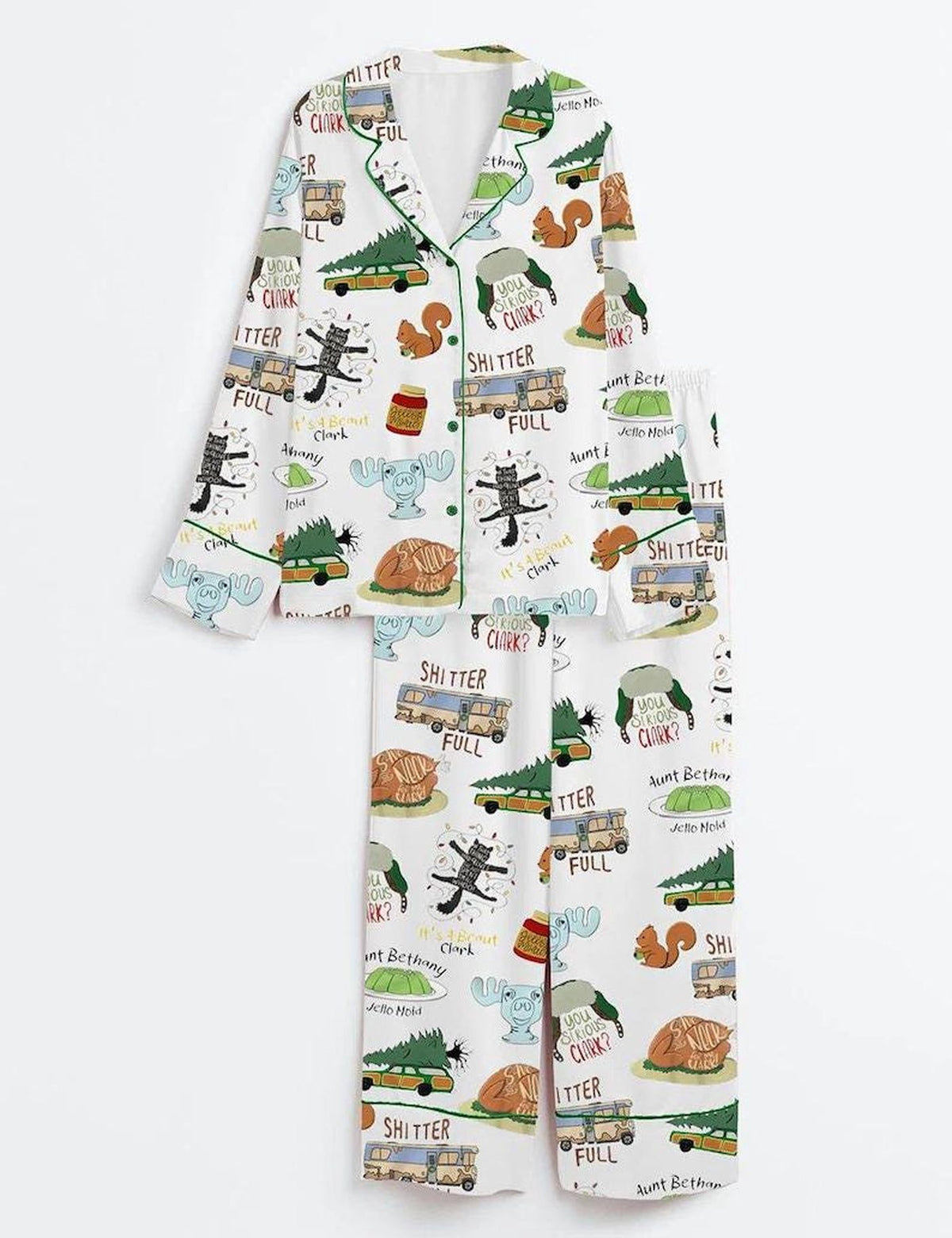 Christmas Vacation Cousin Eddie Clark Griswold Pajama Set Women Sleepwear