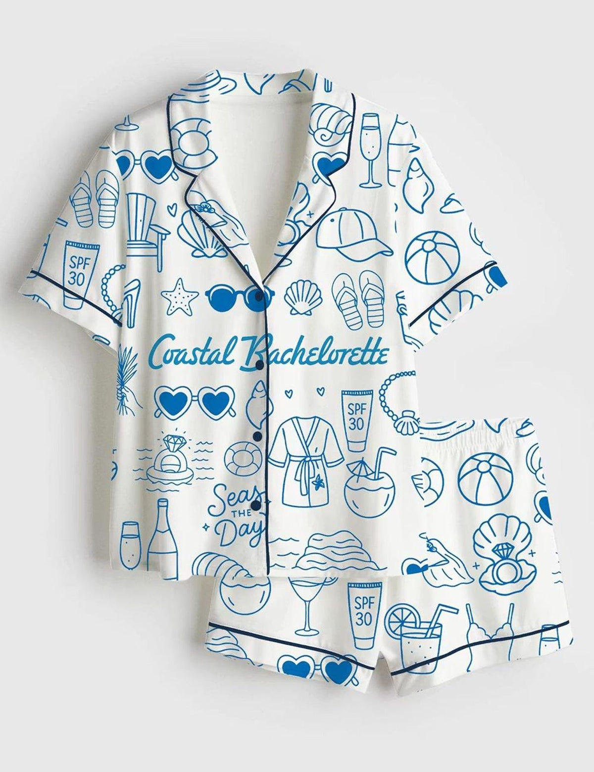 Coastal Bachelorette Pajama Set Bride Tribe Sleepwear