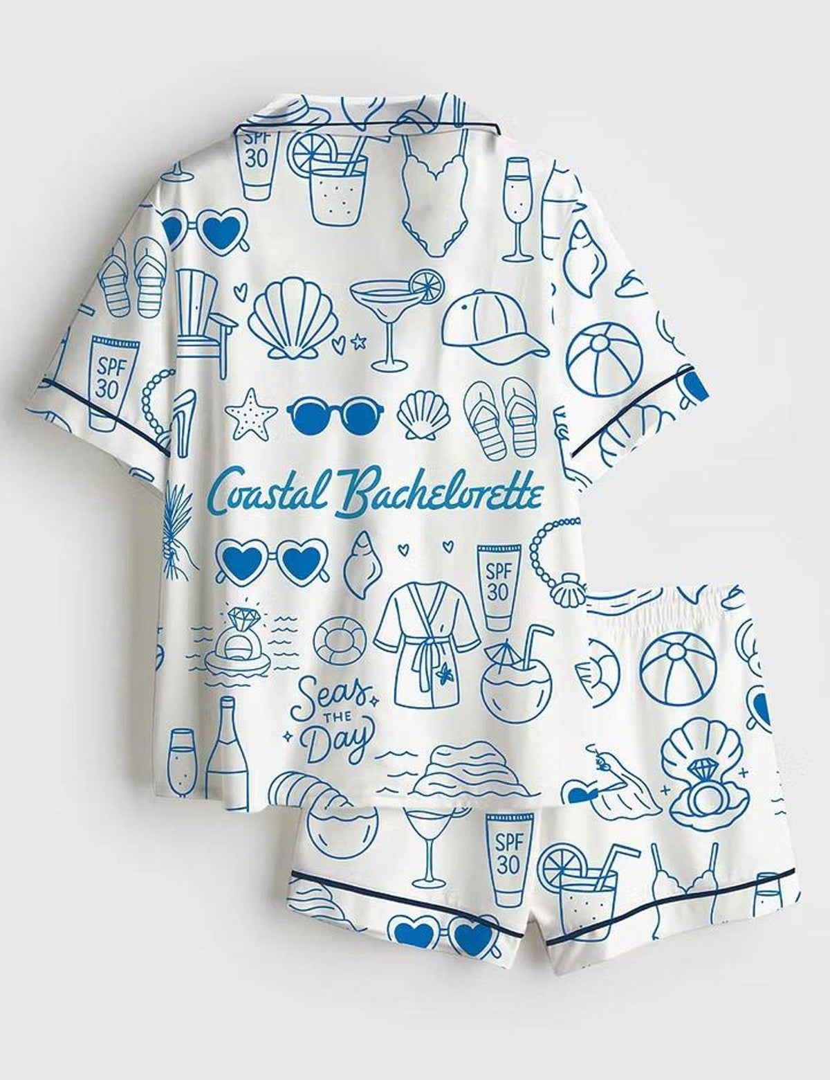 Coastal Bachelorette Pajama Set Bride Tribe Sleepwear