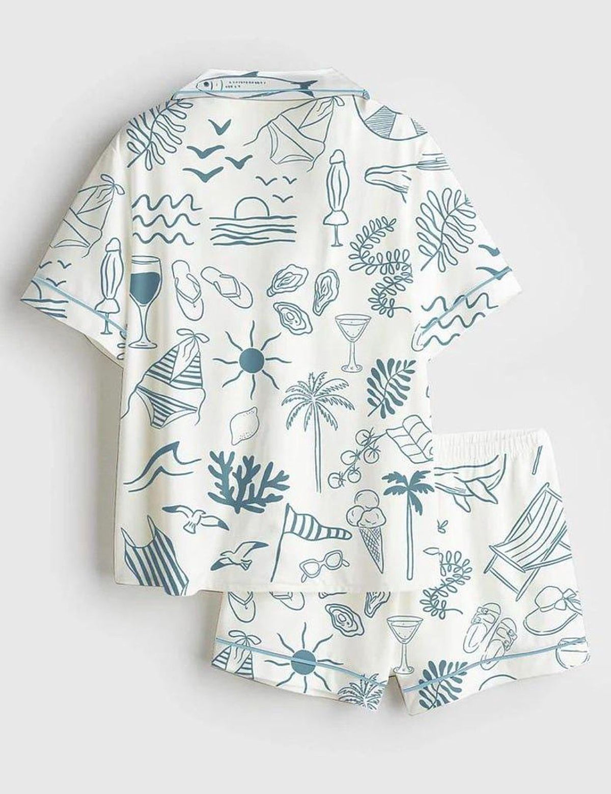 Coastal Beach Vacation Pajamas Set Women