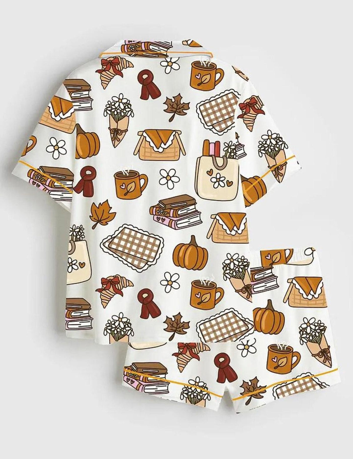 Cozy Fall Pumpkin Spice Women s Pajama Set