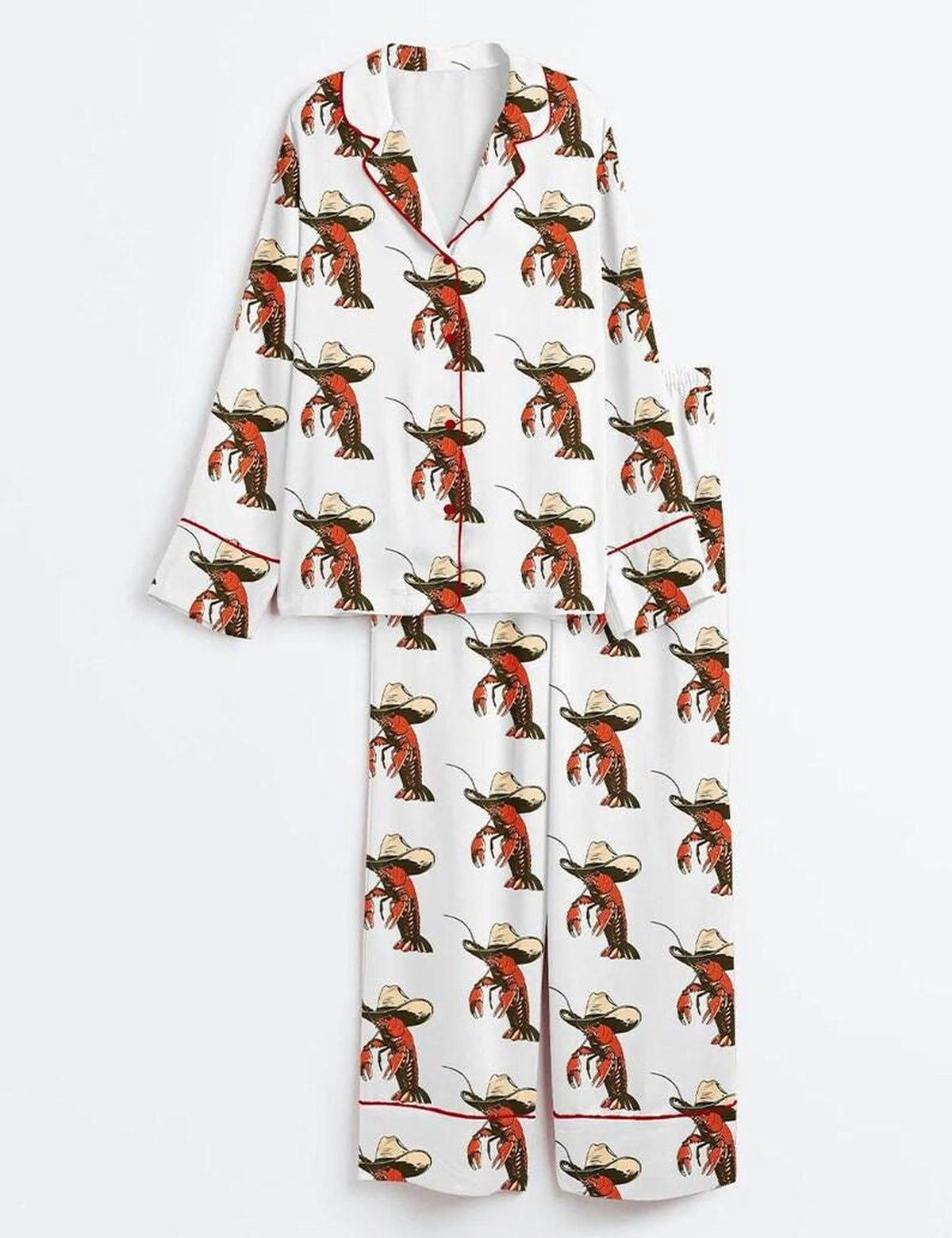 Crawfish Lover Pajamas Cajun Sleepwear Women Seafood Gift