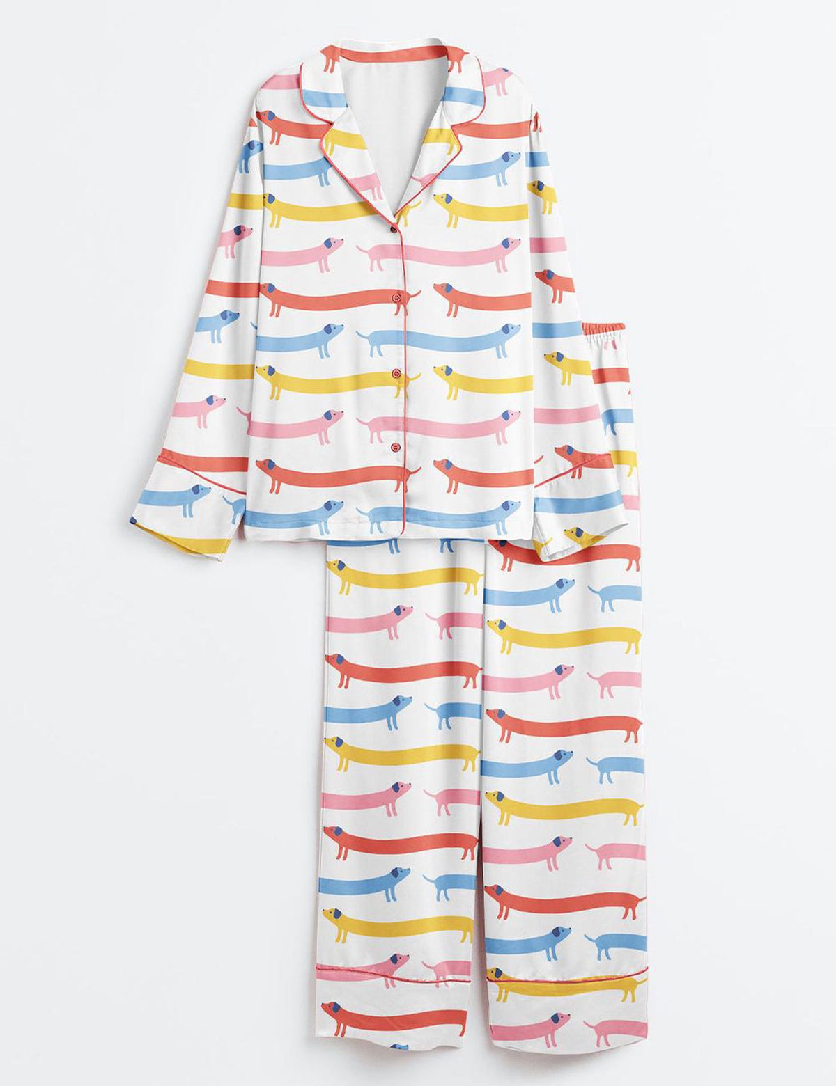Dachshund Women s Pajama Set Dog Lover Satin Sleepwear