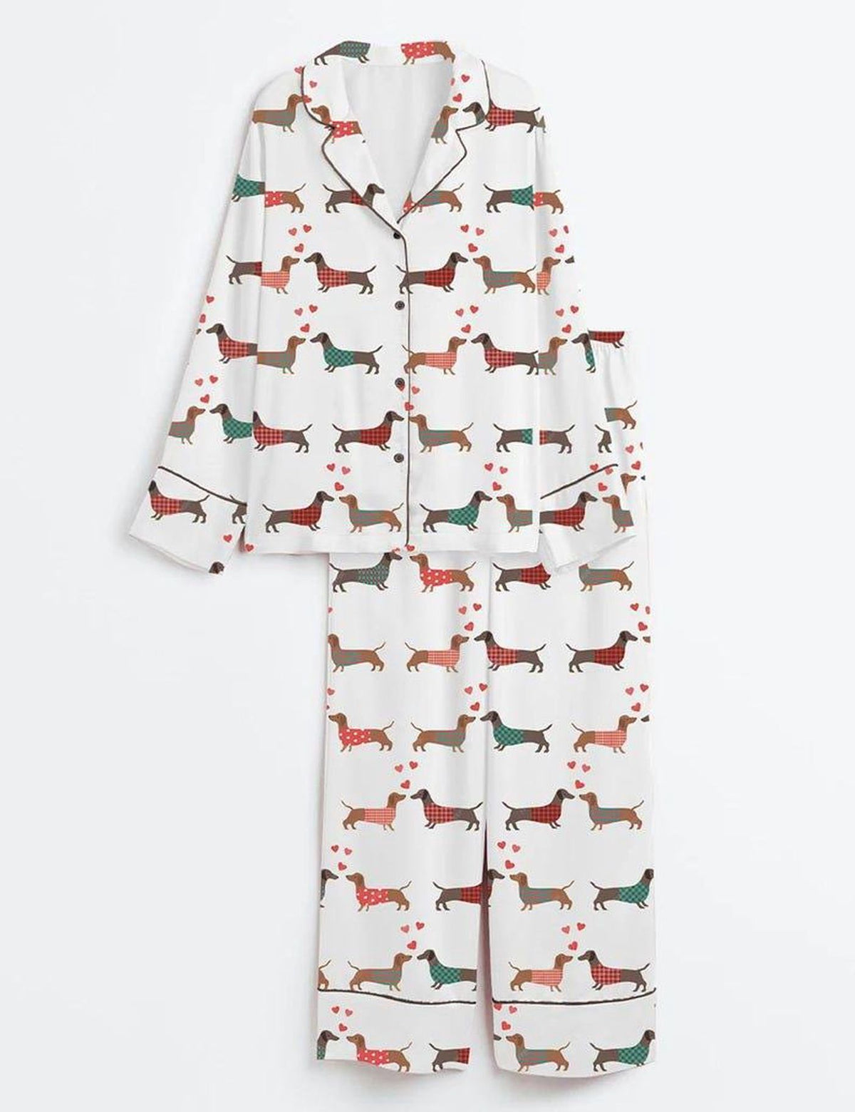 Dachshund Women s Pajama Set Wiener Dog Sleepwear