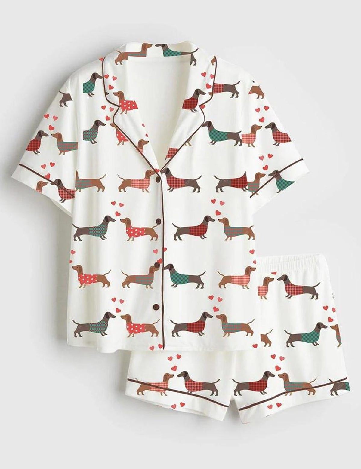 Dachshund Women s Pajama Set Wiener Dog Sleepwear