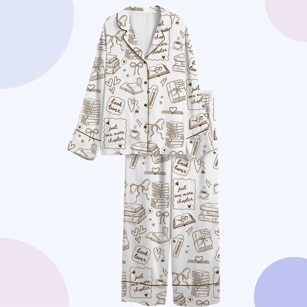 Dark Academia Pajama Set: Book Lover s Reading Sleepwear Gift