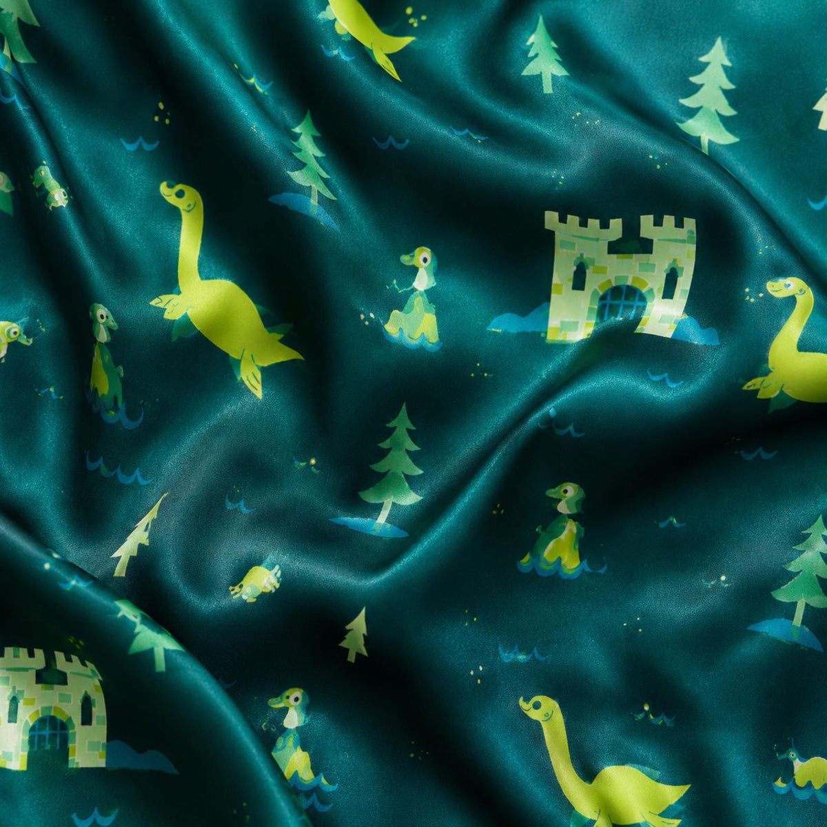 Cute Dinosaur Satin Pajama Set for Cozy Sleepwear & Loungewear