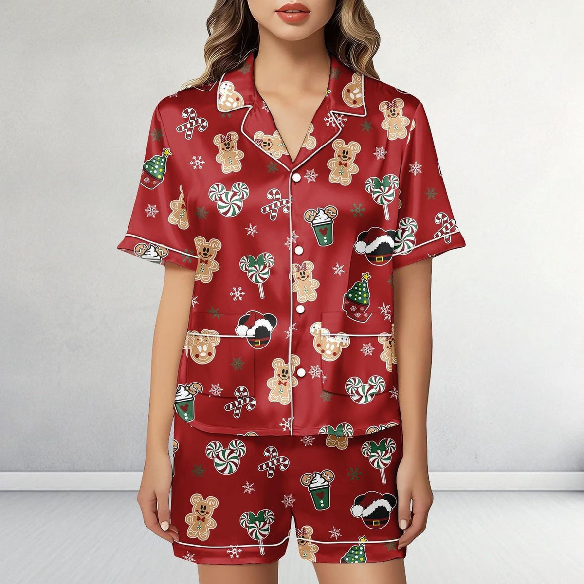 Disney Christmas Gingerbread Friends Pajama Set Kids Holiday Sleepwear