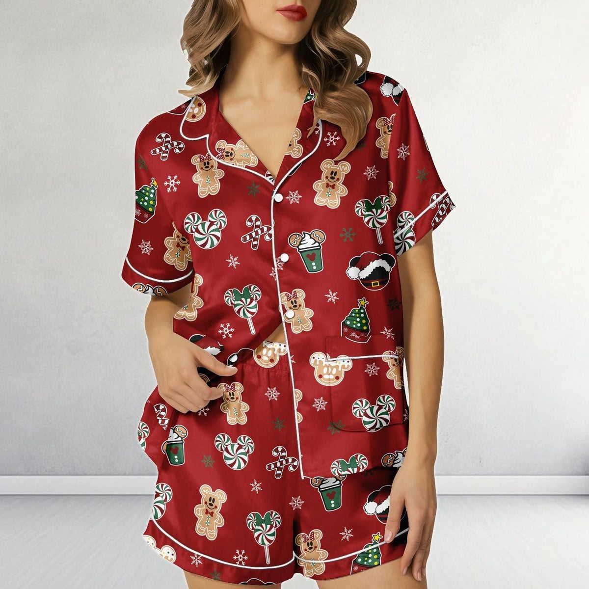 Disney Christmas Gingerbread Friends Pajama Set Kids Holiday Sleepwear
