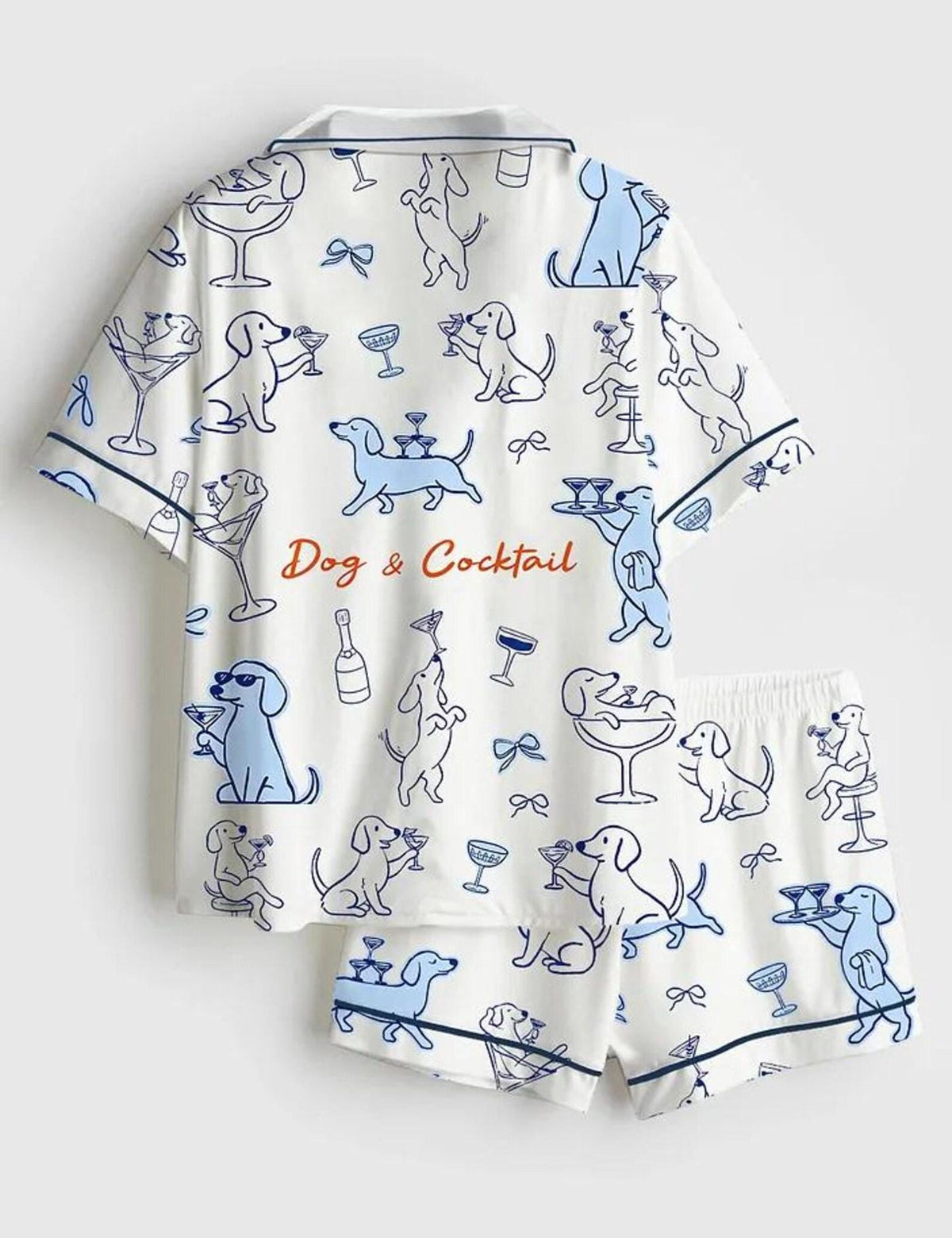 Dog Cocktail Pajamas Women Martini Party Funny Gift