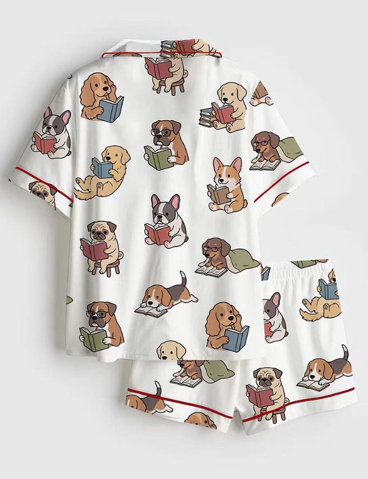 Bookish Dogs Matching Pajama Set - Christmas Gift for Dog Mom & Bookworms