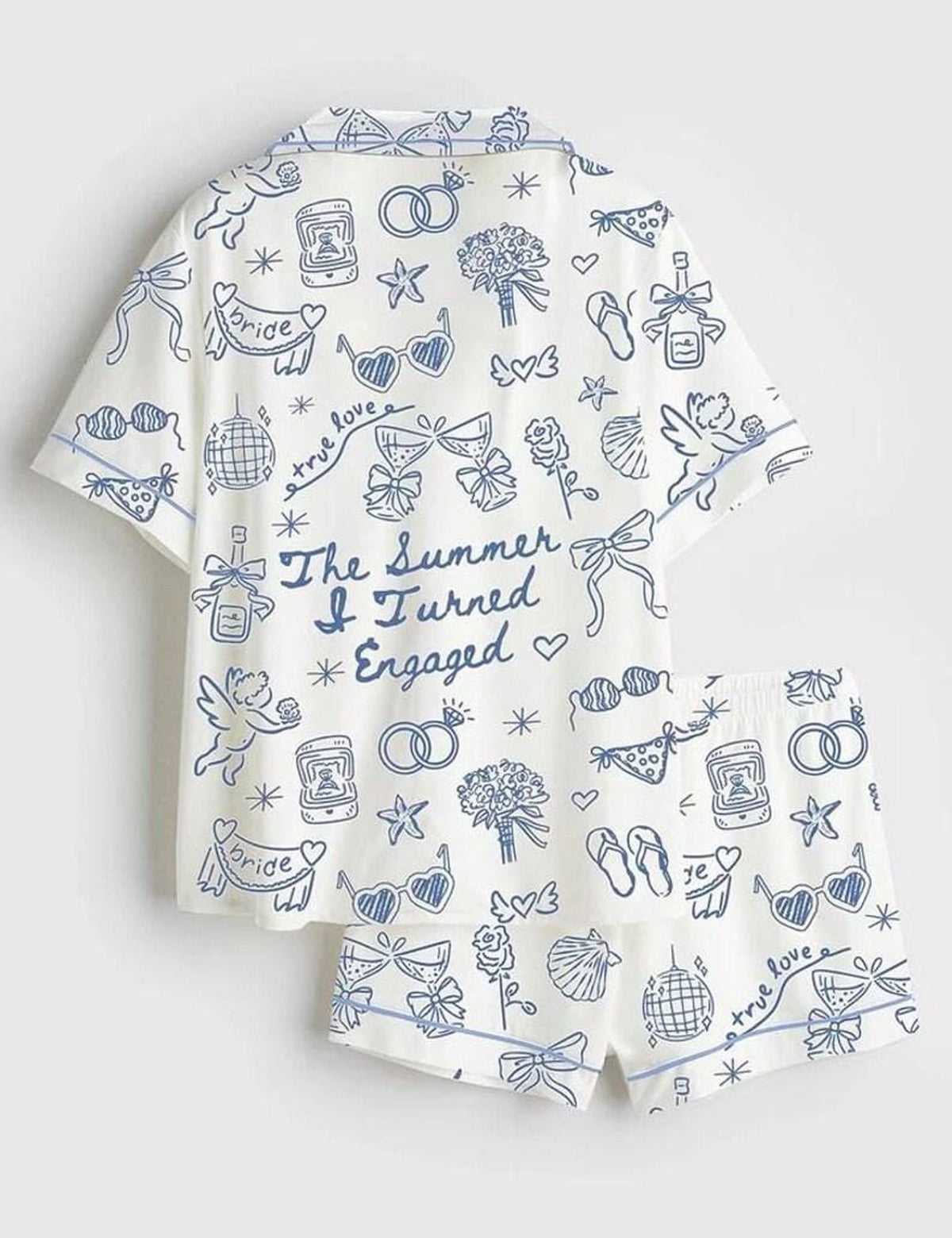 Engaged Bride To Be Pajama Set Women Summer Wedding Planning Future Mrs PJs