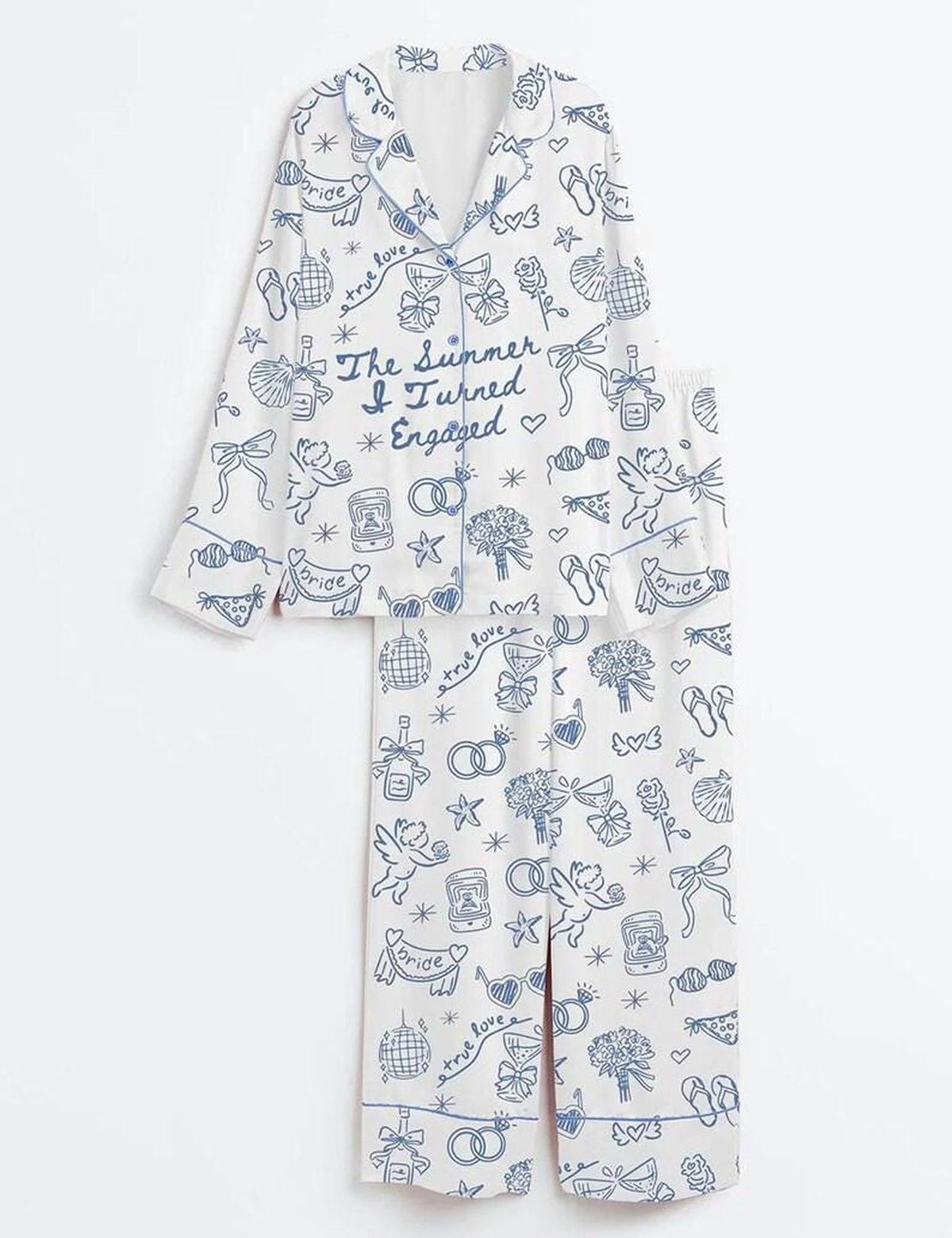 Engaged Bride To Be Pajama Set Women Summer Wedding Planning Future Mrs PJs