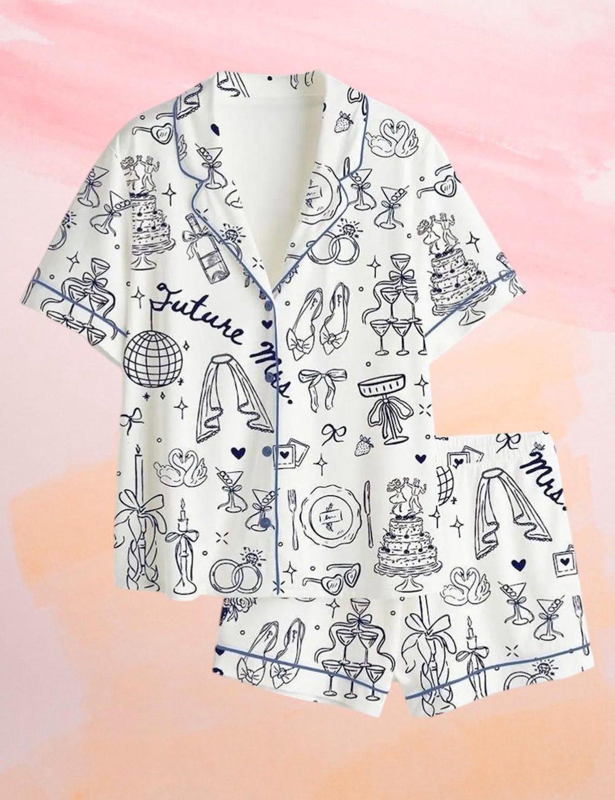 Feral Goblincore Women s Pajama Set Cute Skeleton Raccoon Moss Satin PJ Funny Nature Lover Gift