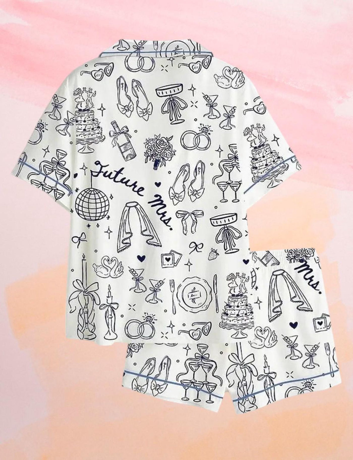 Feral Goblincore Pajama Set for Women, Cute Skeleton Raccoon Moss Satin PJs Funny Nature Lover Gift