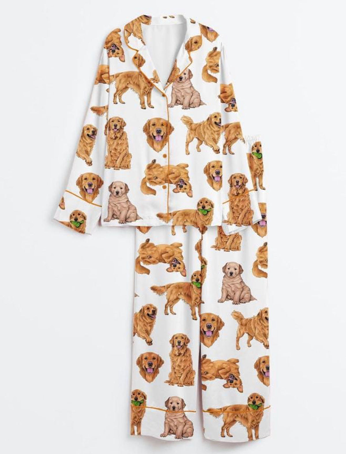 Golden Retriever Pajamas Set: Perfect Dog Mom Gift for Pet Lovers