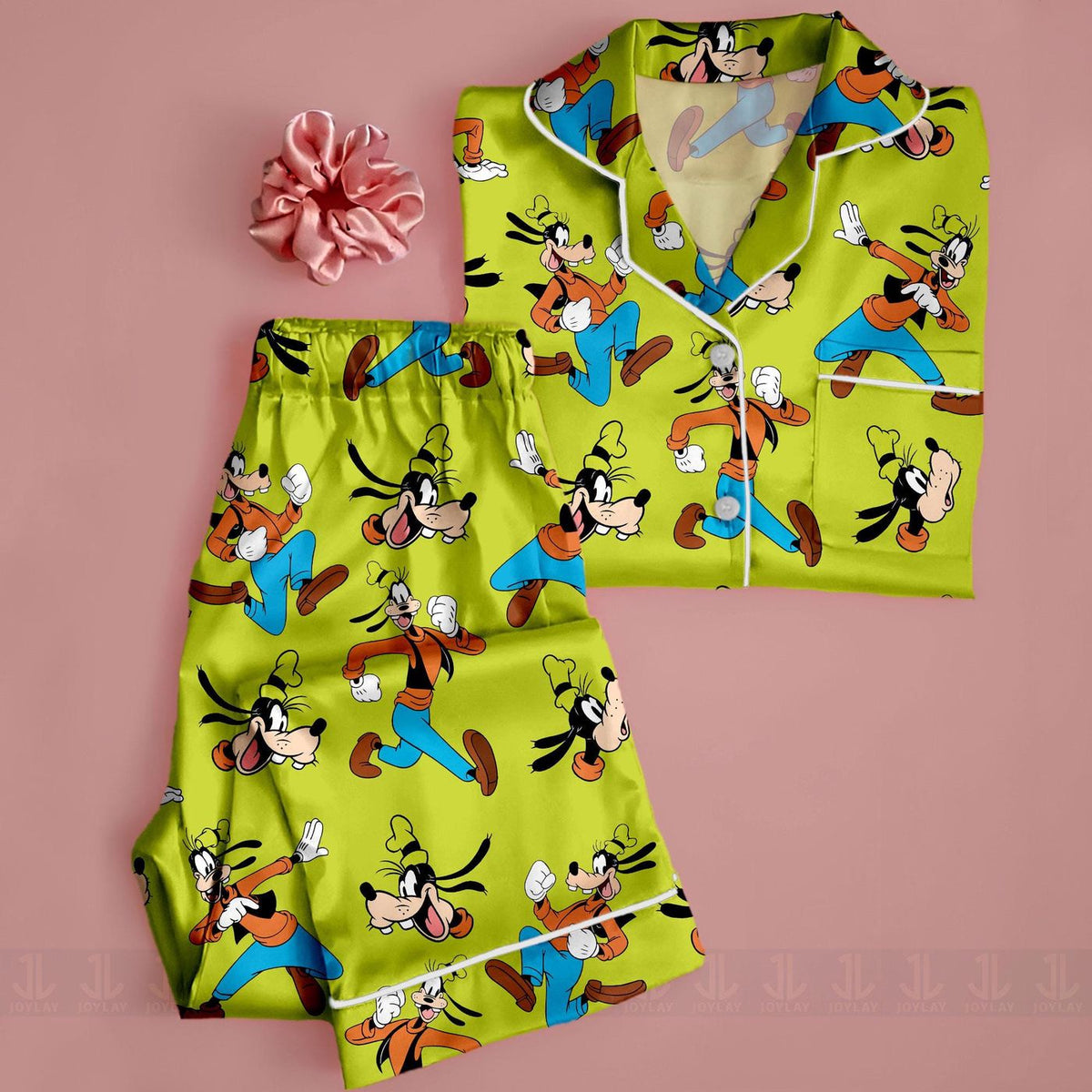 Goofy Emotions Satin Pajamas Unisex Long Sleeve Short Styles