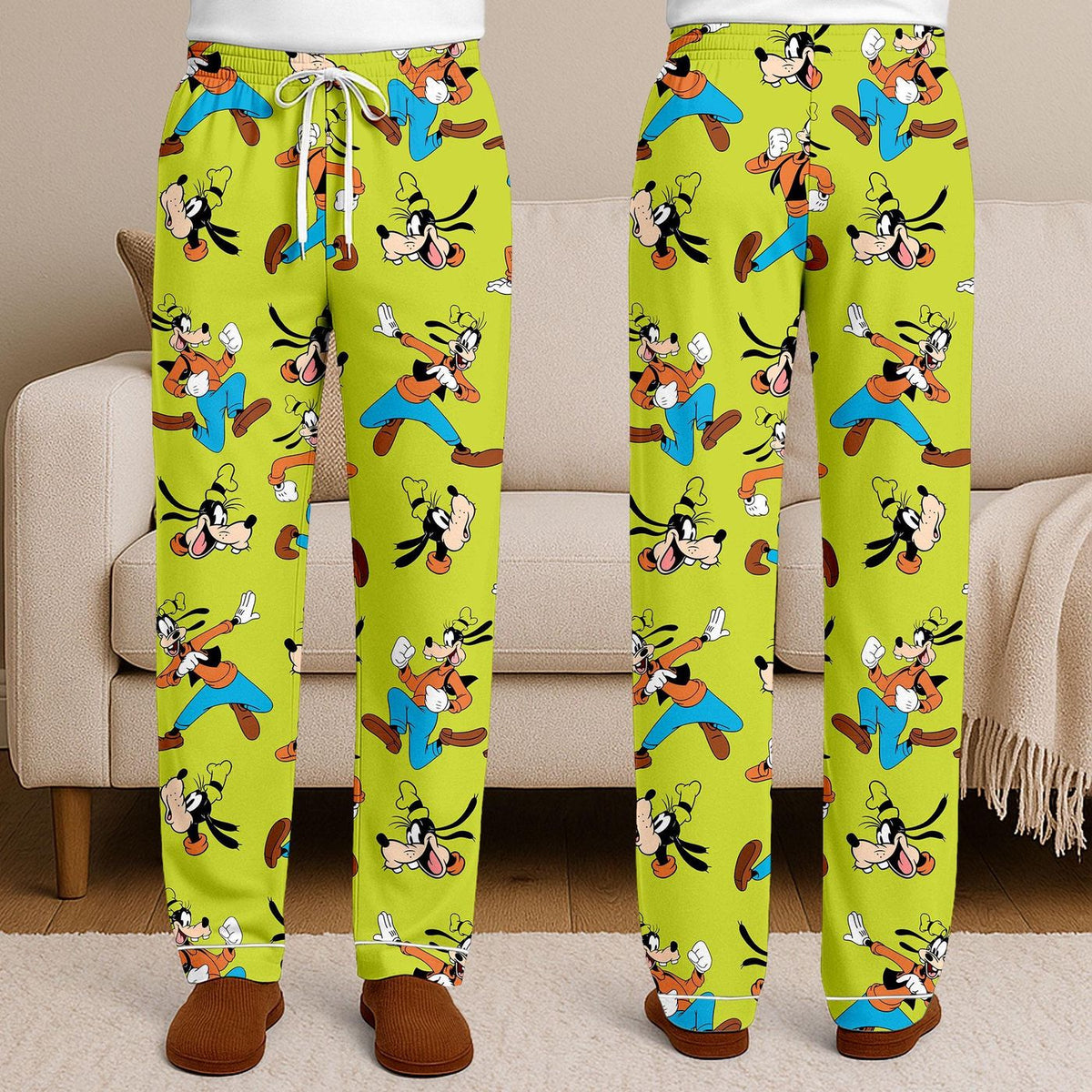Goofy Emotions Satin Pajamas Unisex Long Sleeve Short Styles