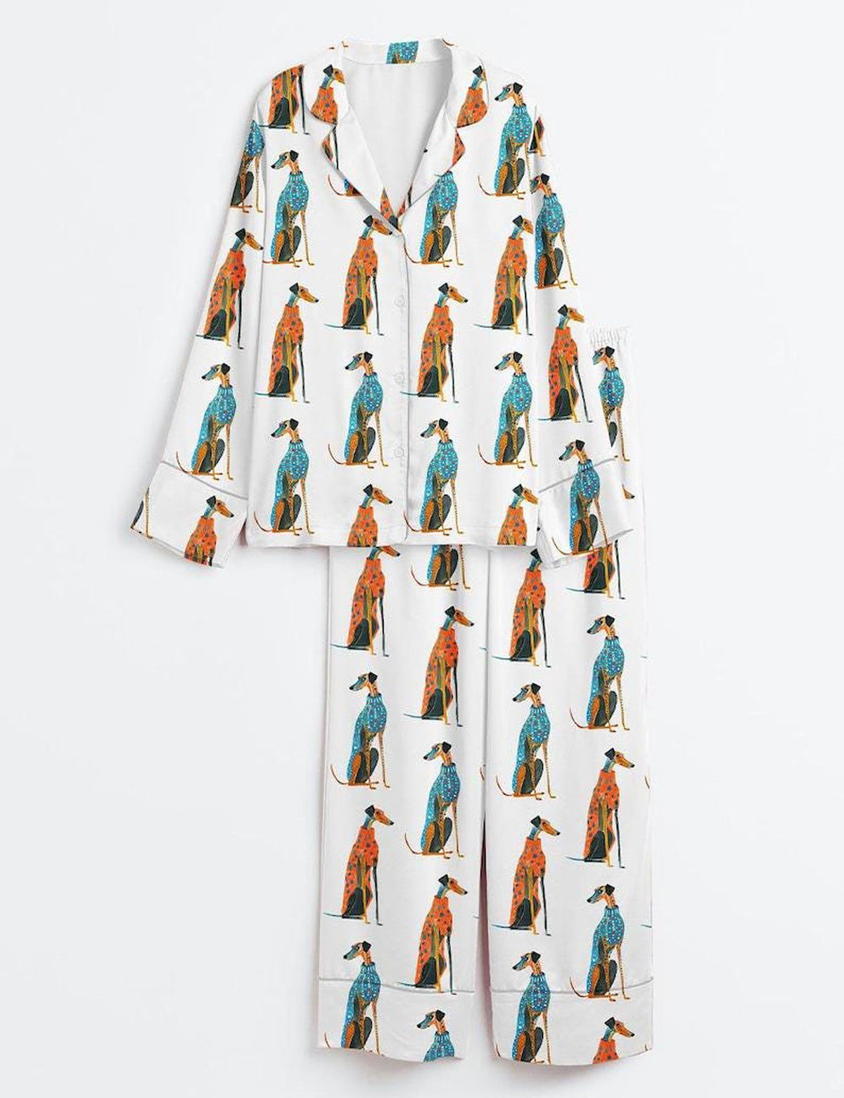 Greyhound Lover Women s Dog Print Pajama Set