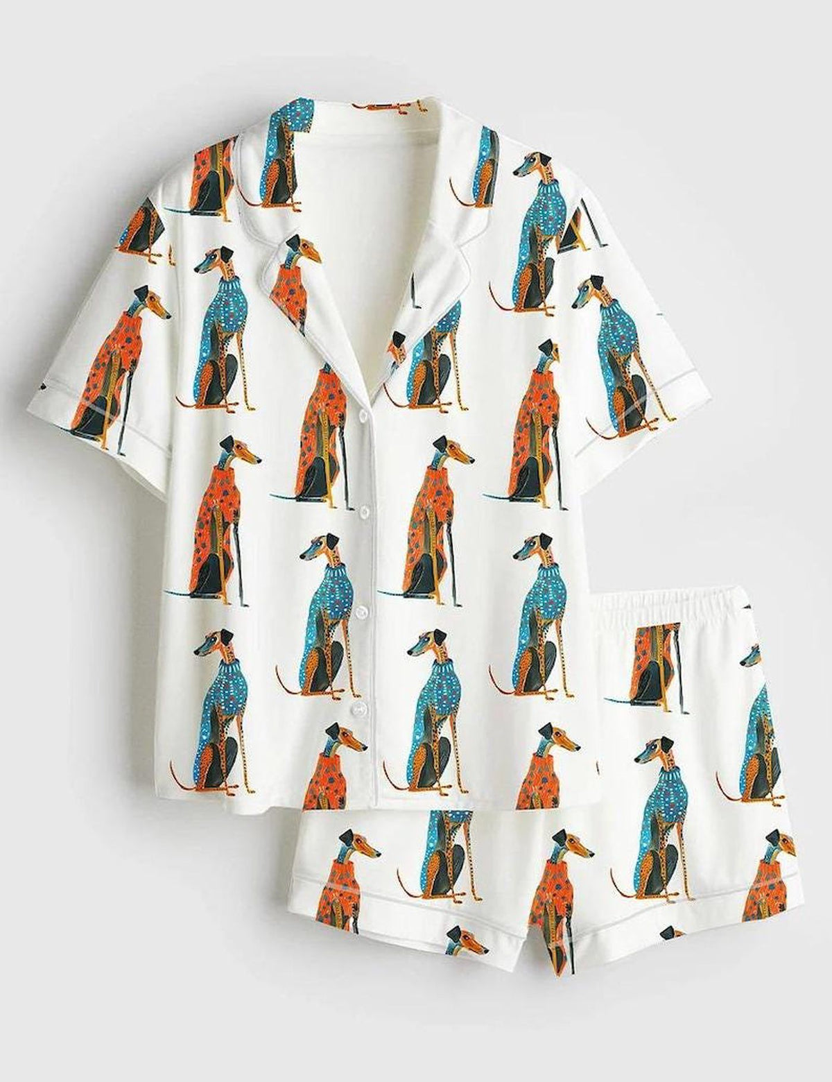 Greyhound Lover Women s Dog Print Pajama Set