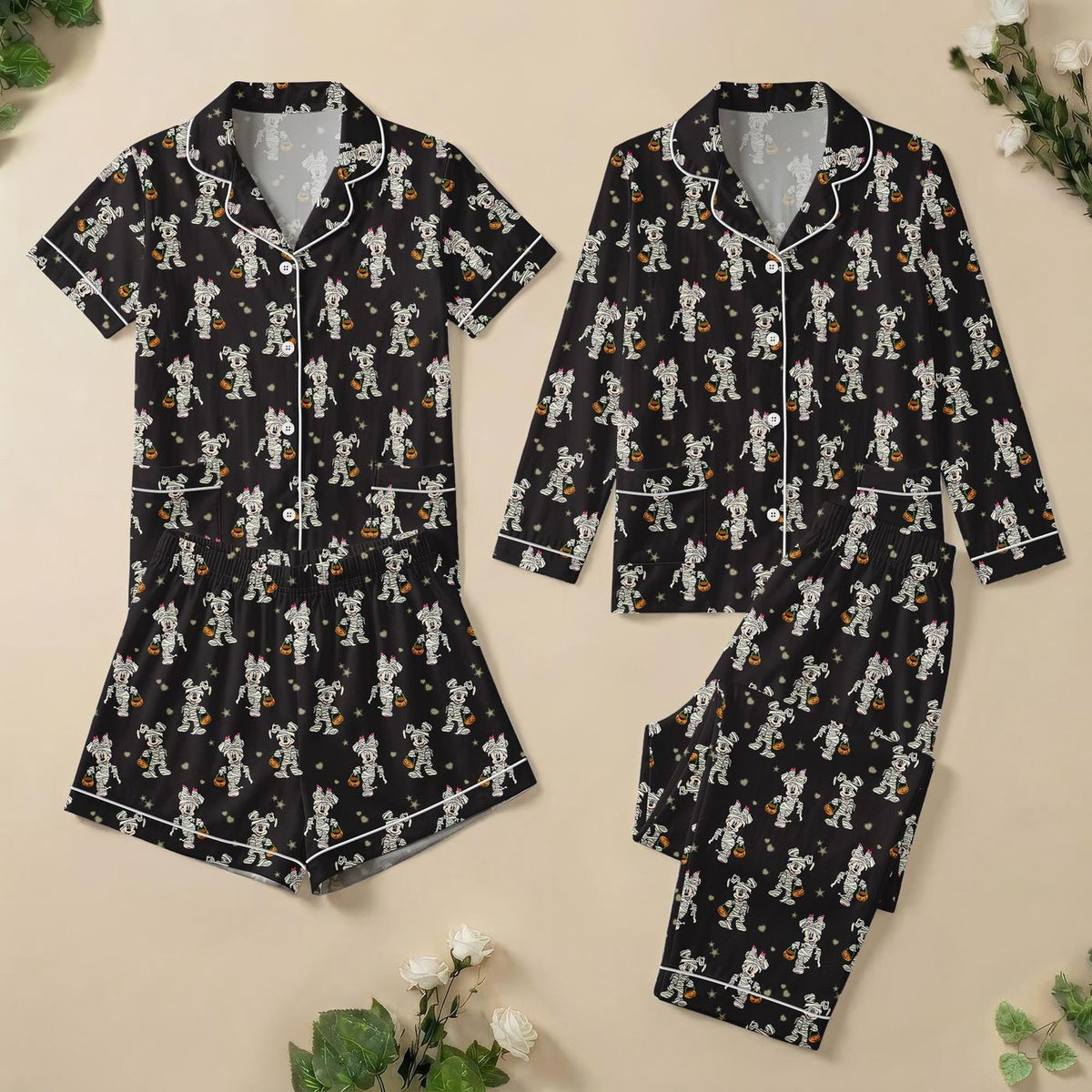 Halloween Mickey Mouse Pajamas Disney Mummy Sleepwear Gift Her