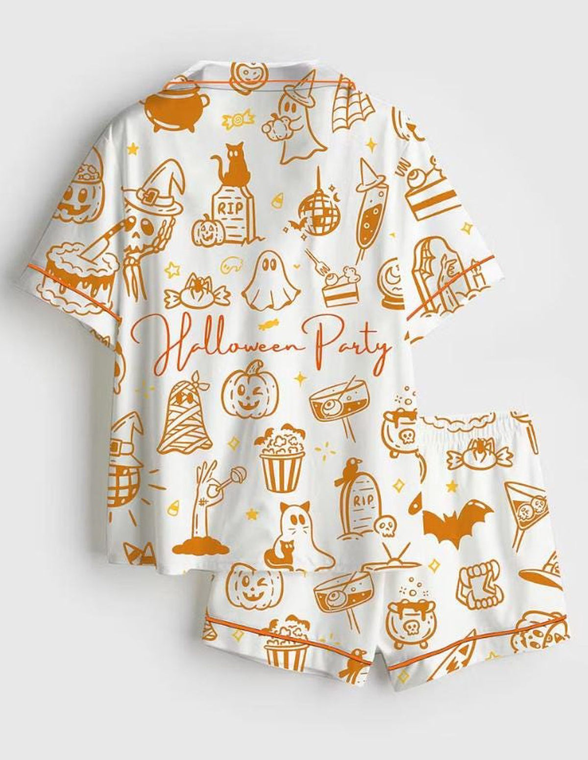 Spooky Ghost Pumpkin Halloween Pajamas Set - Perfect Gift for Autumn Parties
