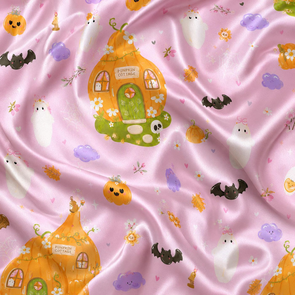 Cozy Halloween Pajamas: Soft Satin Sleepwear for Fall Celebrations