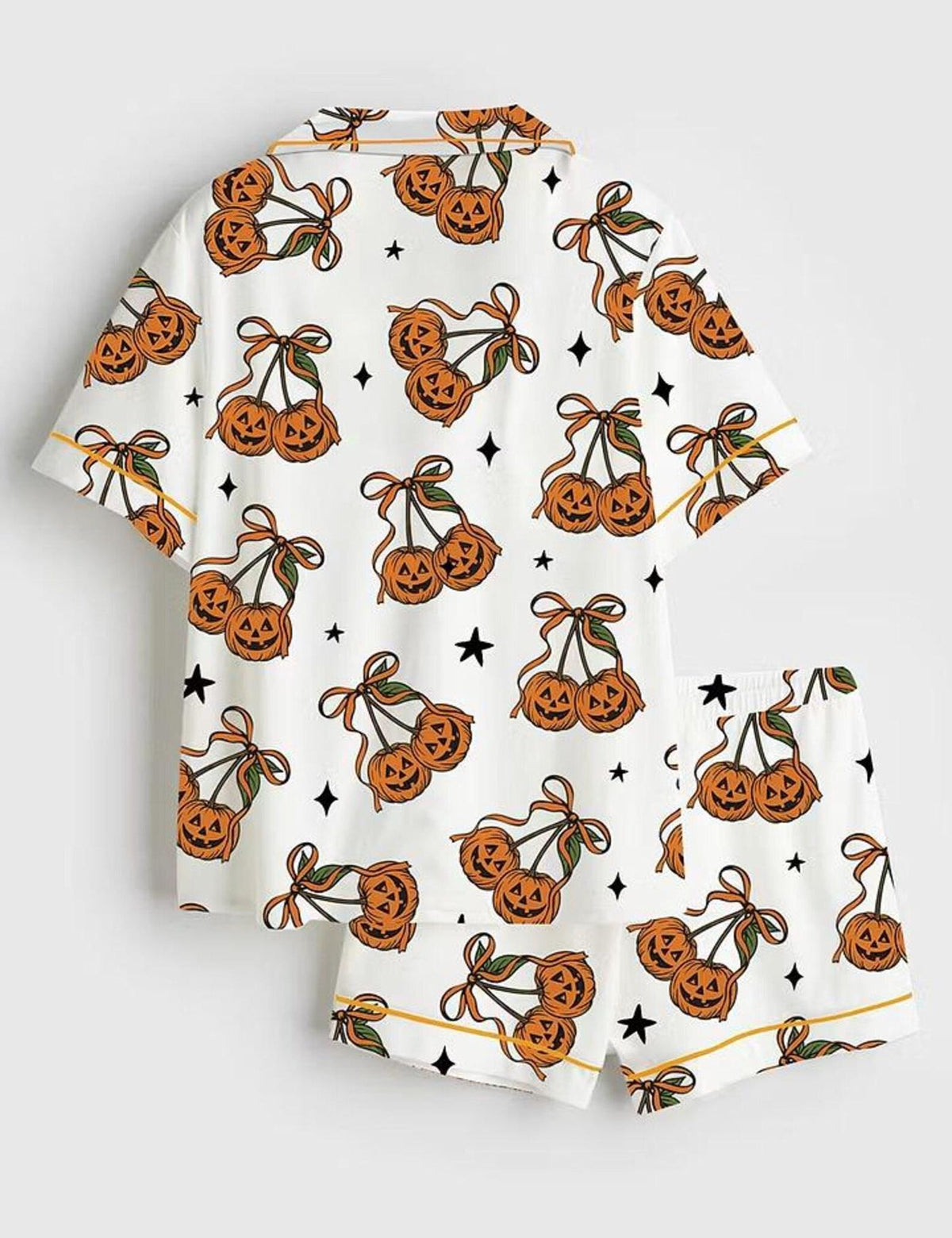 Halloween Pumpkin Women s Pajama Set Cute Jack O Lantern Sleepwear