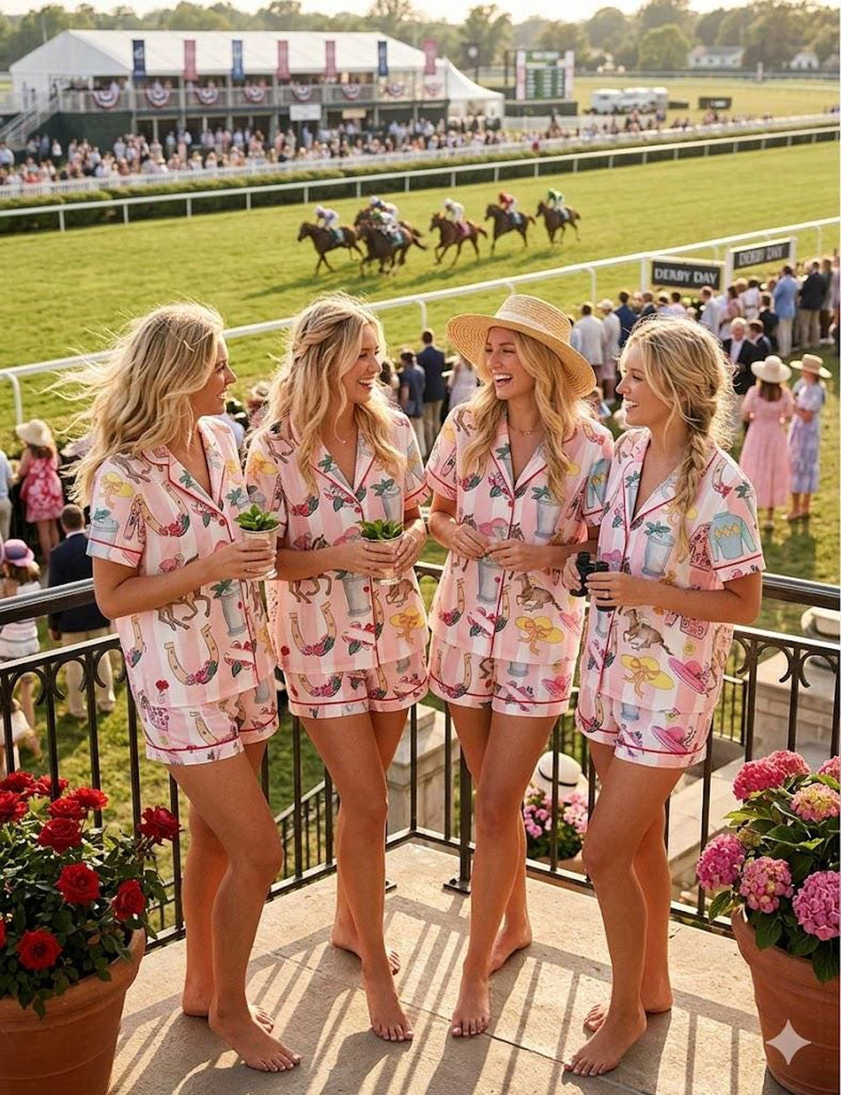 Preppy Jockey Horse Racing PJ Set: Perfect Bachelorette Gift