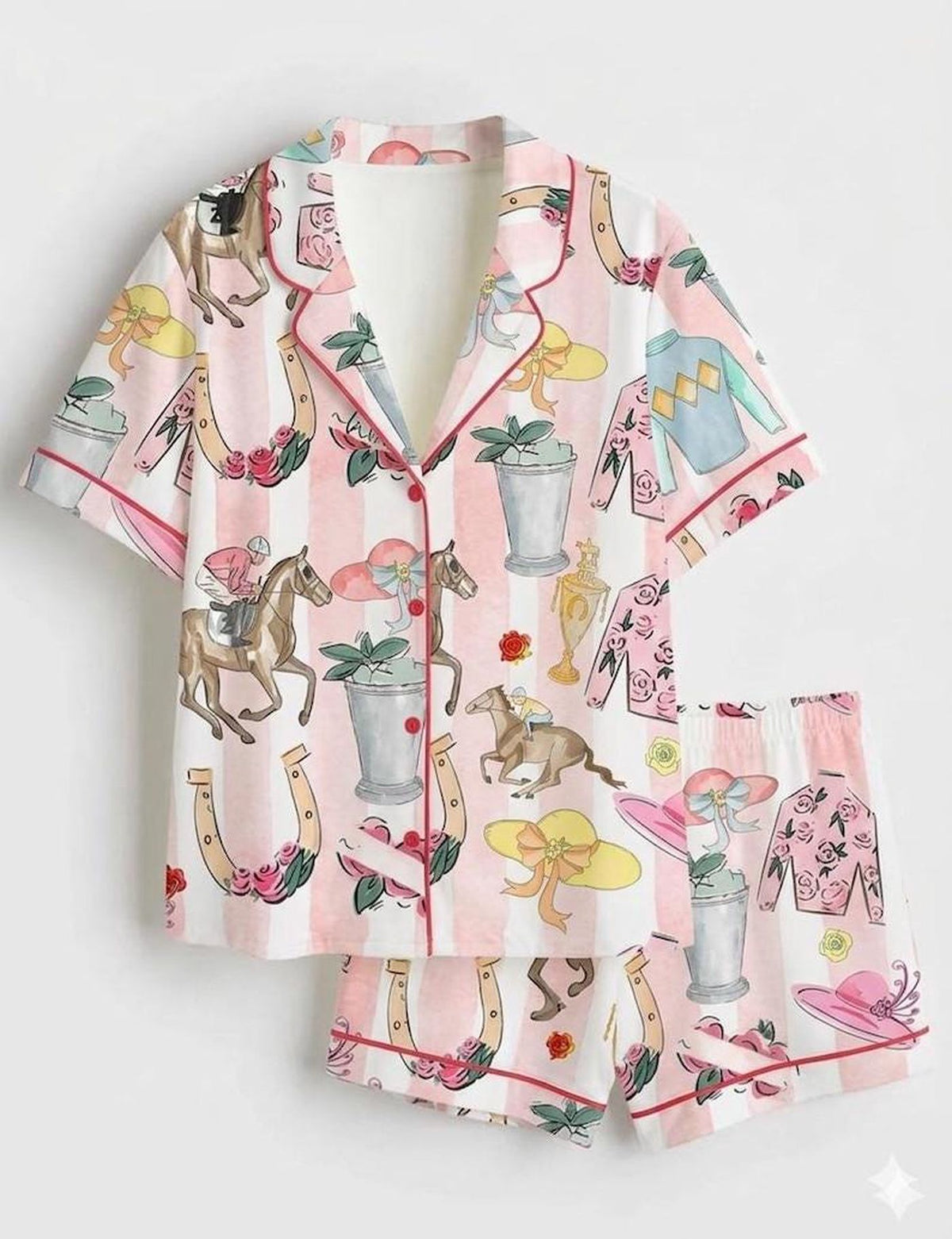Preppy Jockey Horse Racing PJ Set: Perfect Bachelorette Gift