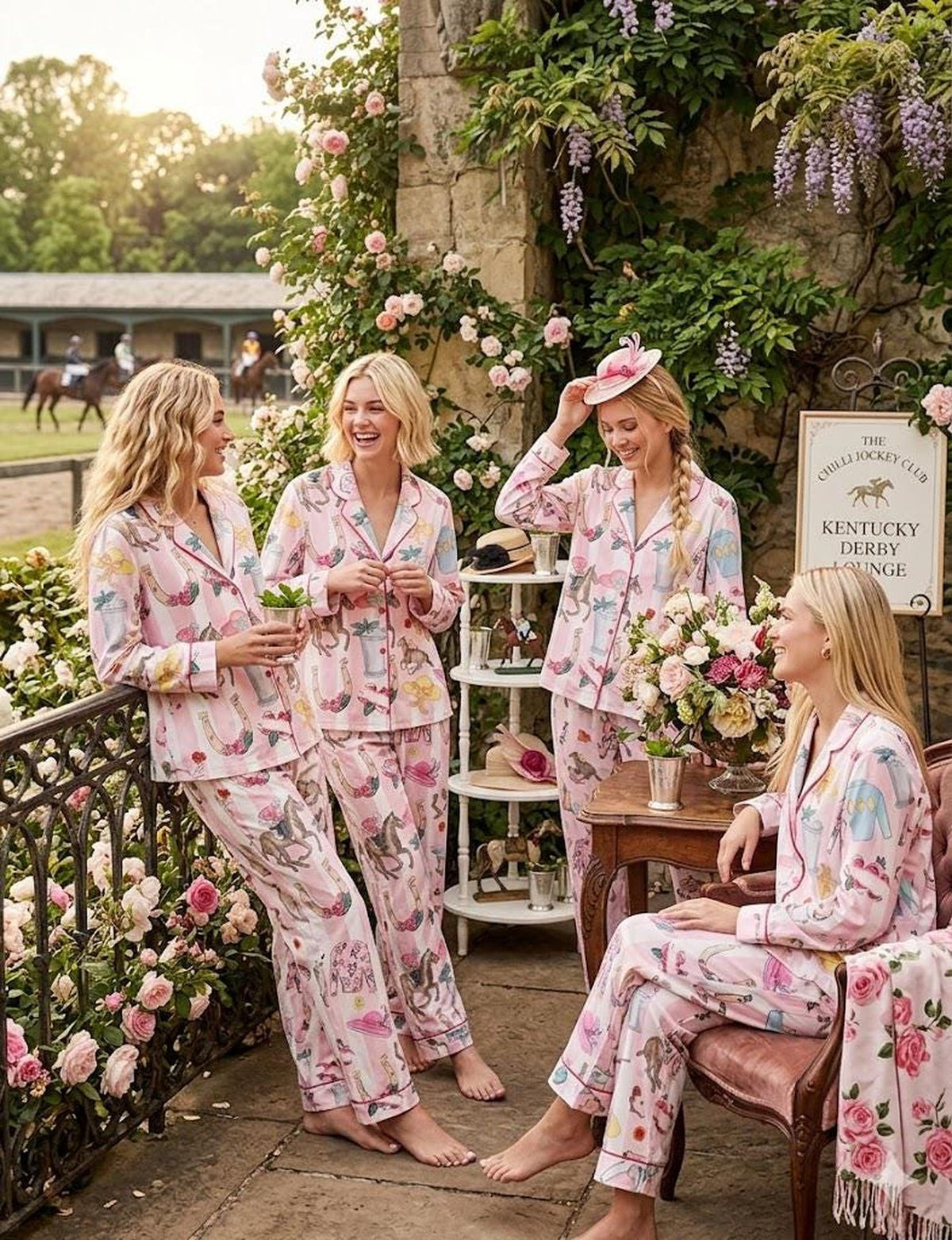 Preppy Jockey Horse Racing PJ Set: Perfect Bachelorette Gift