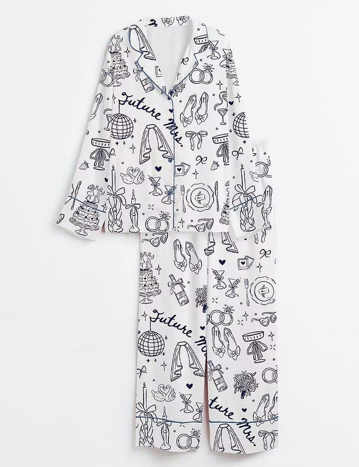 Future Mrs Bride to Be Satin PJs - Bachelorette Party Lounge Gift